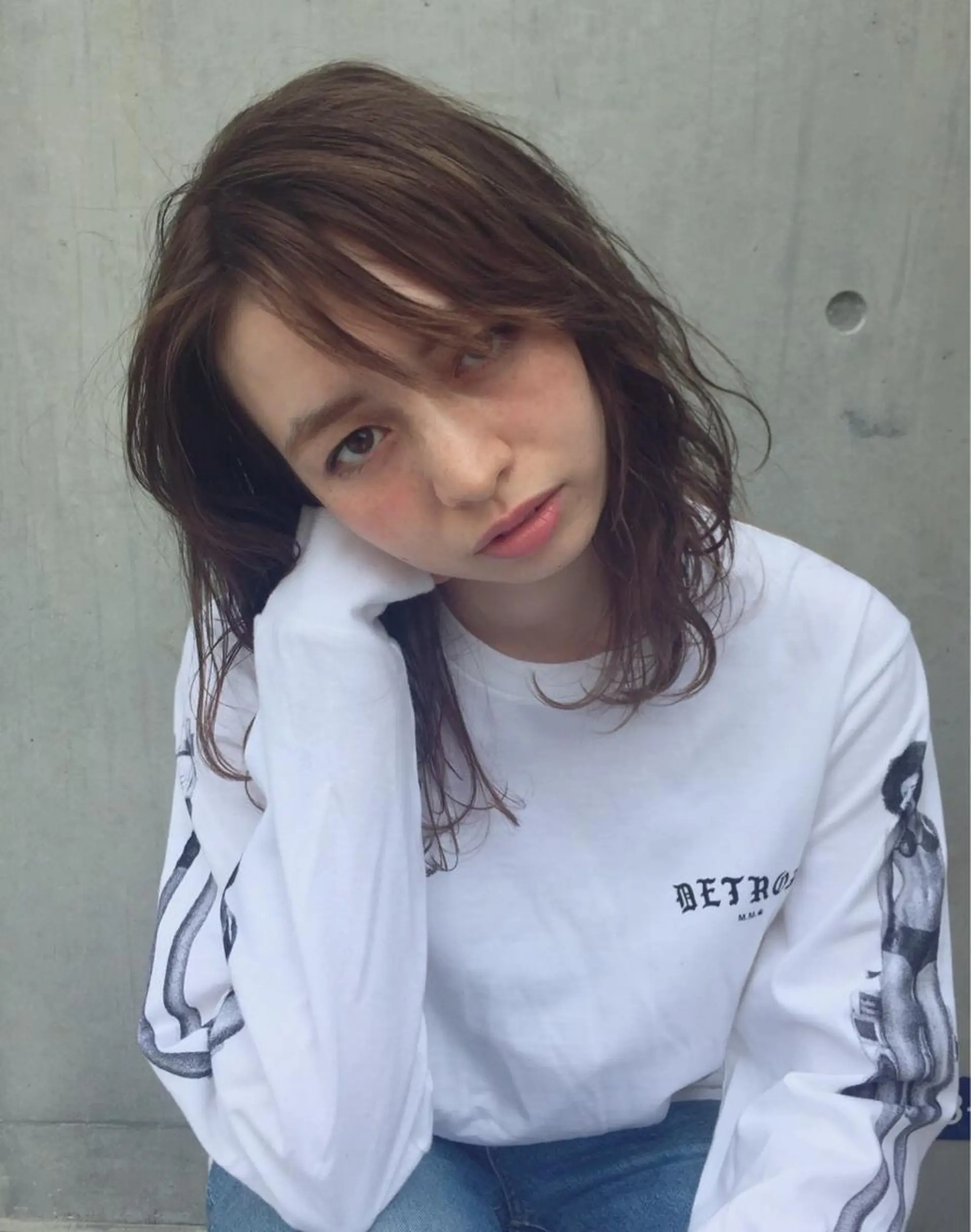 セミロング ハイライト 🌈透明感カラー🌈 ✨飛田　ケイのヘアスタイル