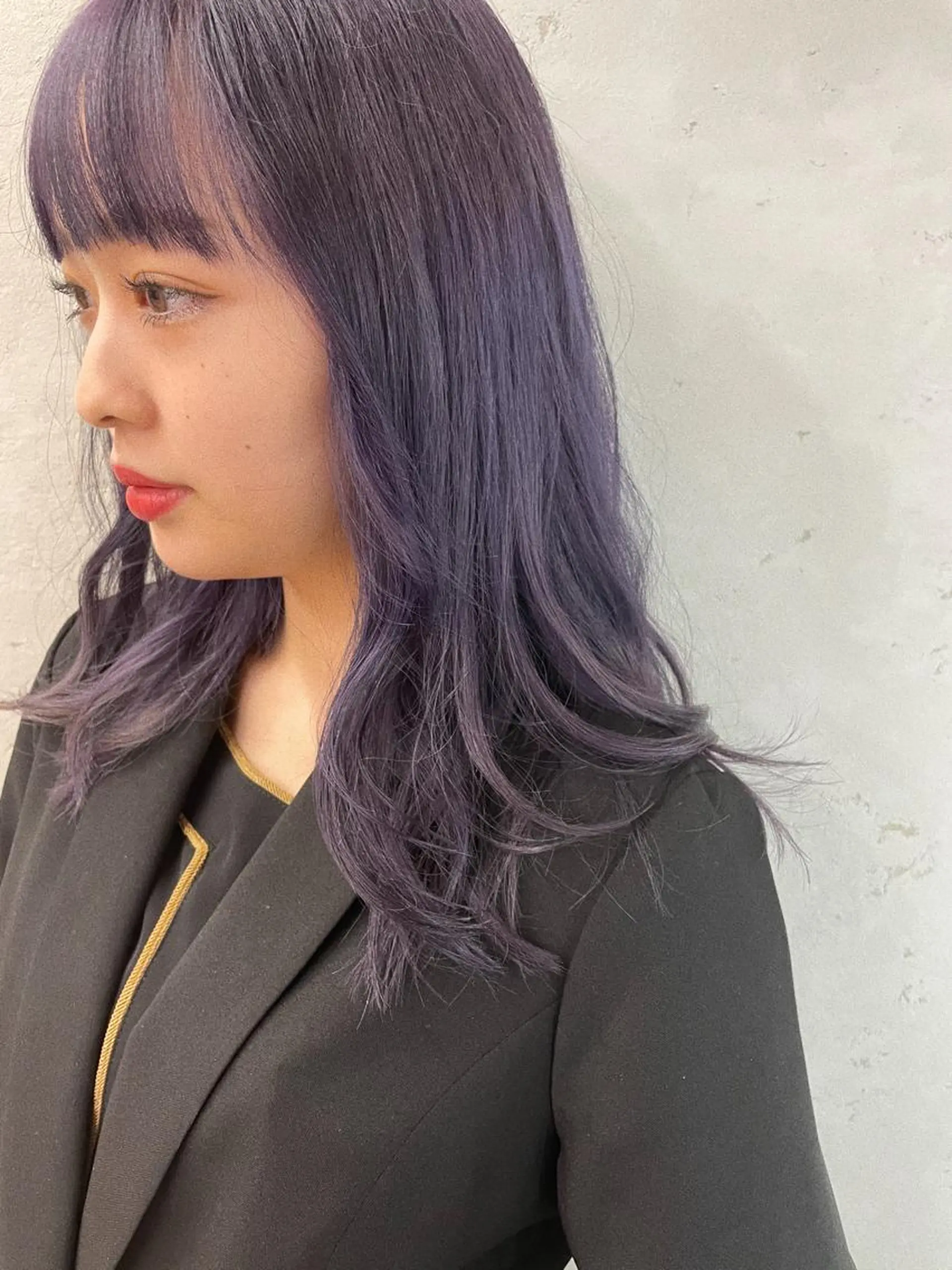 ミディアム カラー ラベンダーカラー ヘアカラー 🌈トップデザイナー 金沢駅近nanamiのヘアスタイル