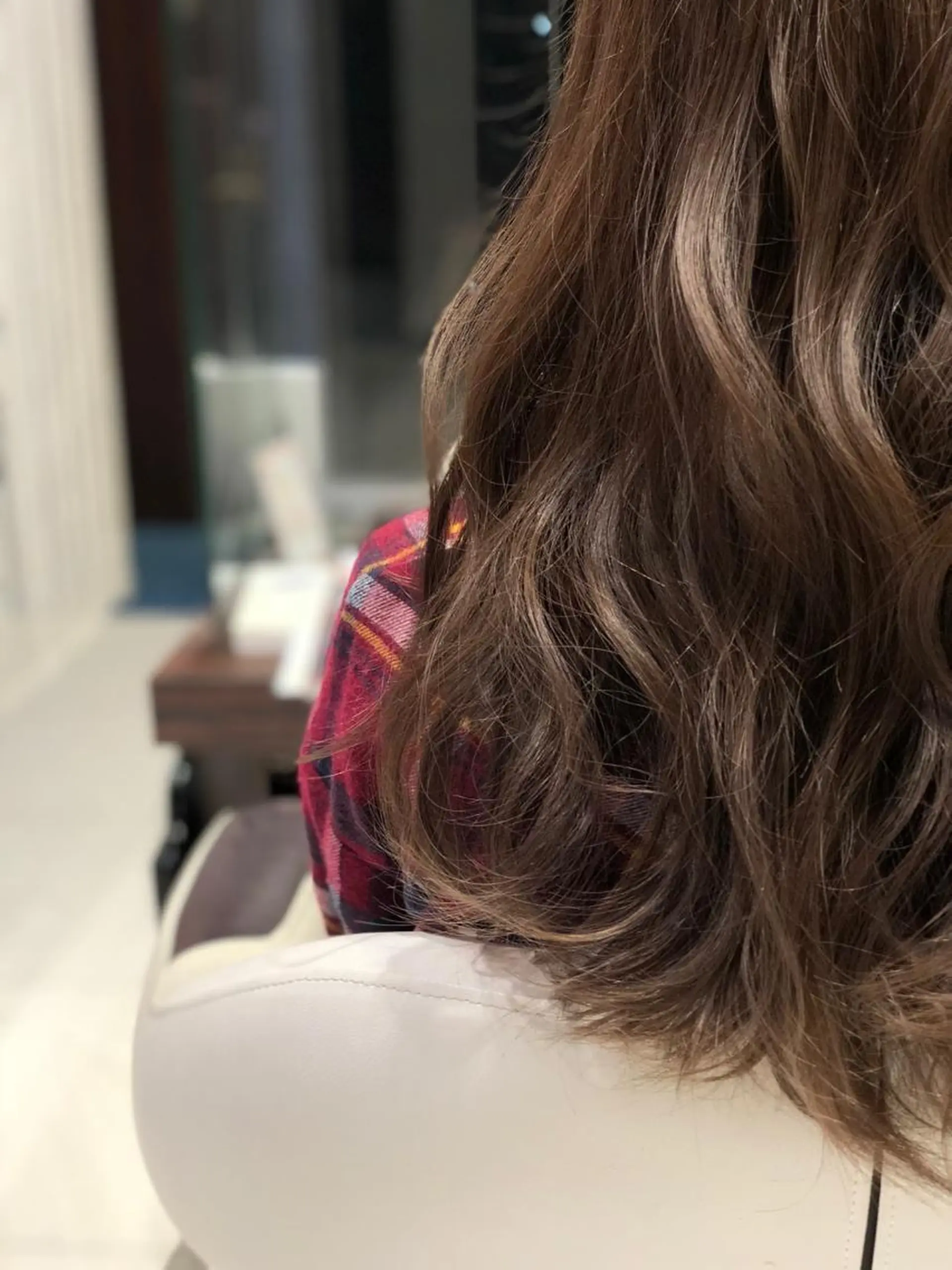 ロング カラー ヘアアレンジ グレージュ 渡辺　亮/ ハイライト/髪質改善のヘアスタイル