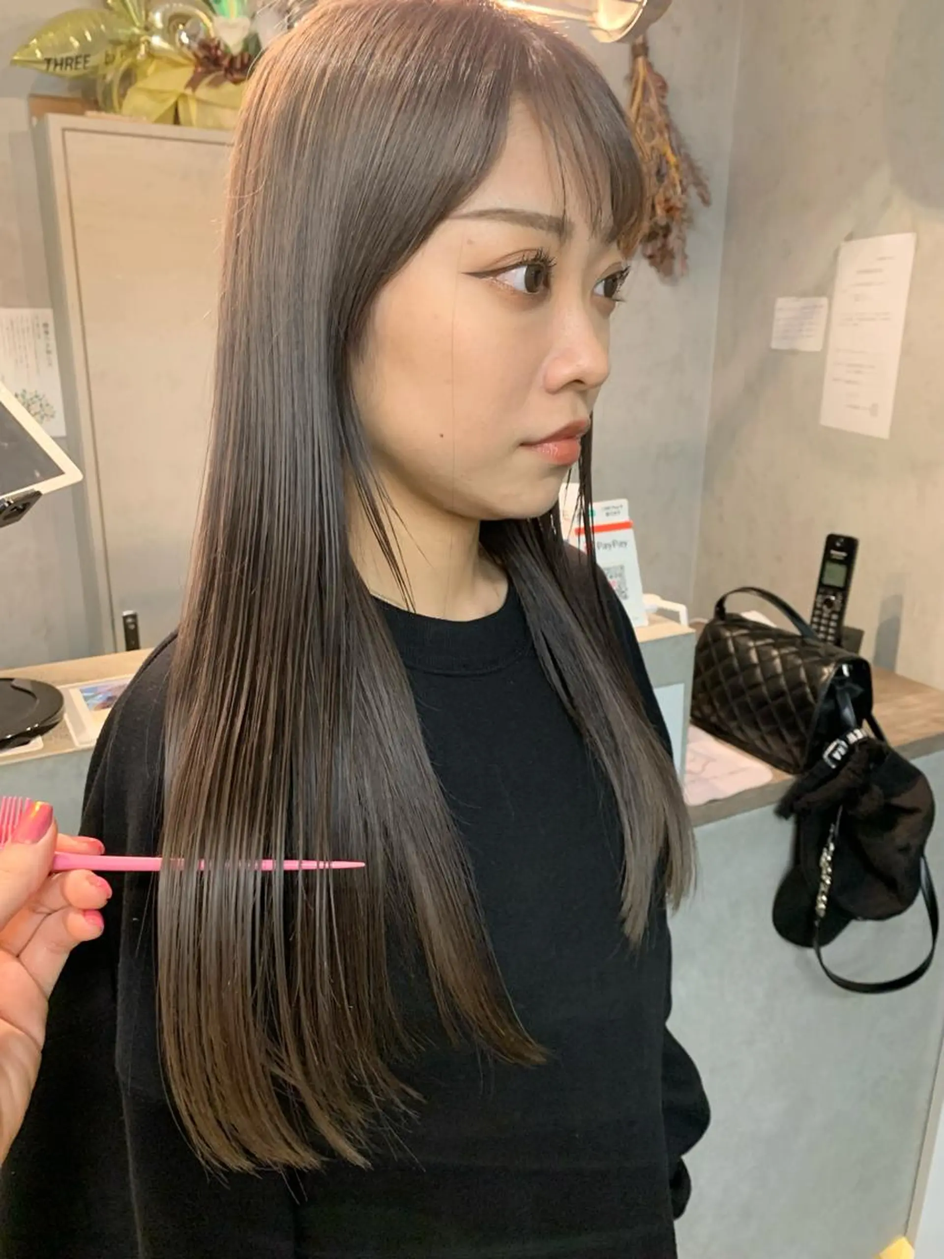 ロング カラー ヘアカラー トリートメント Haru/THREE …by velvetのヘアスタイル