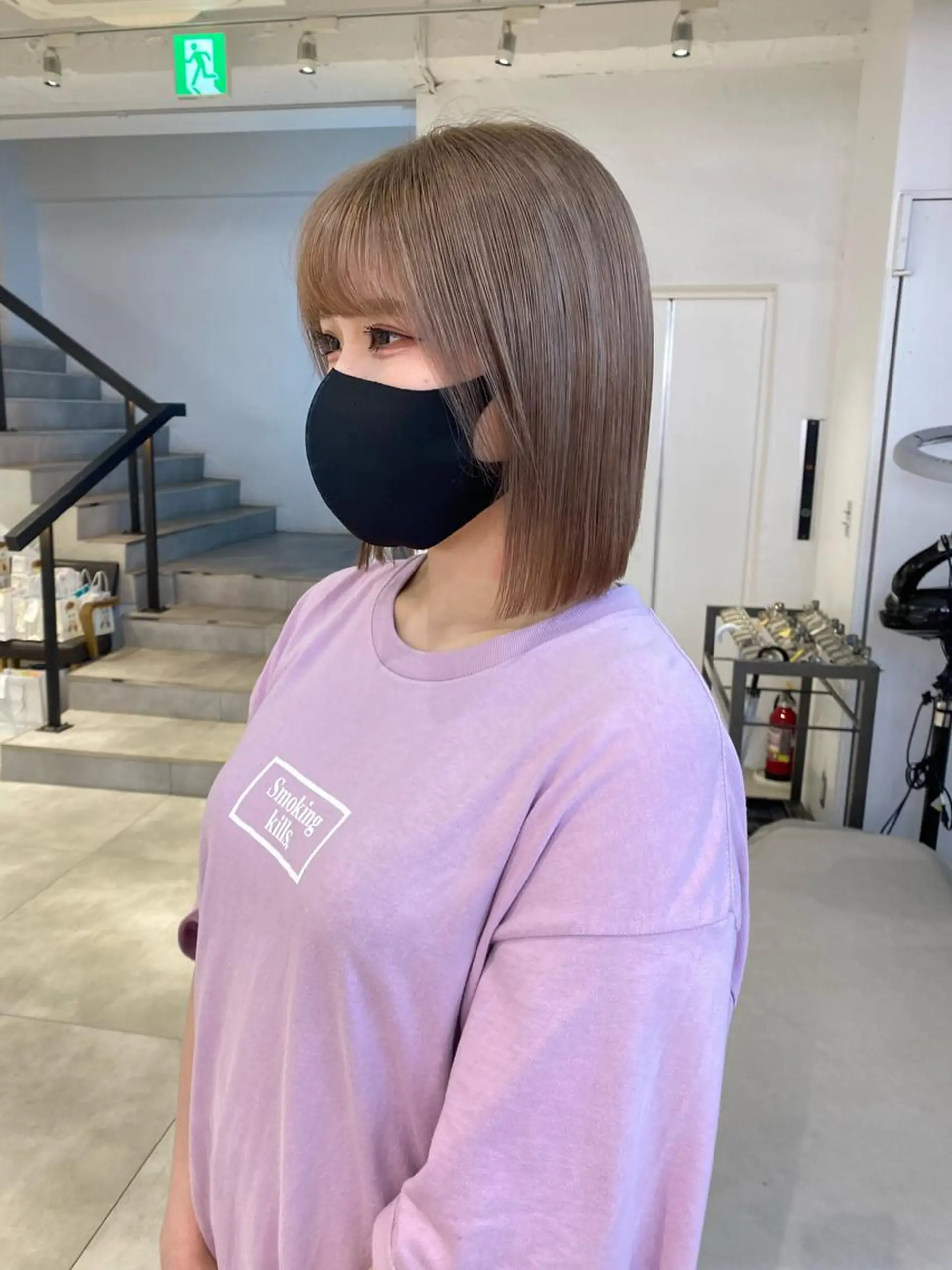 ショート カラー ハイトーンカラー ボブ 髪質改善 トリートメント 顔周りカット/透明感 カラー✂️MEIのヘアスタイル