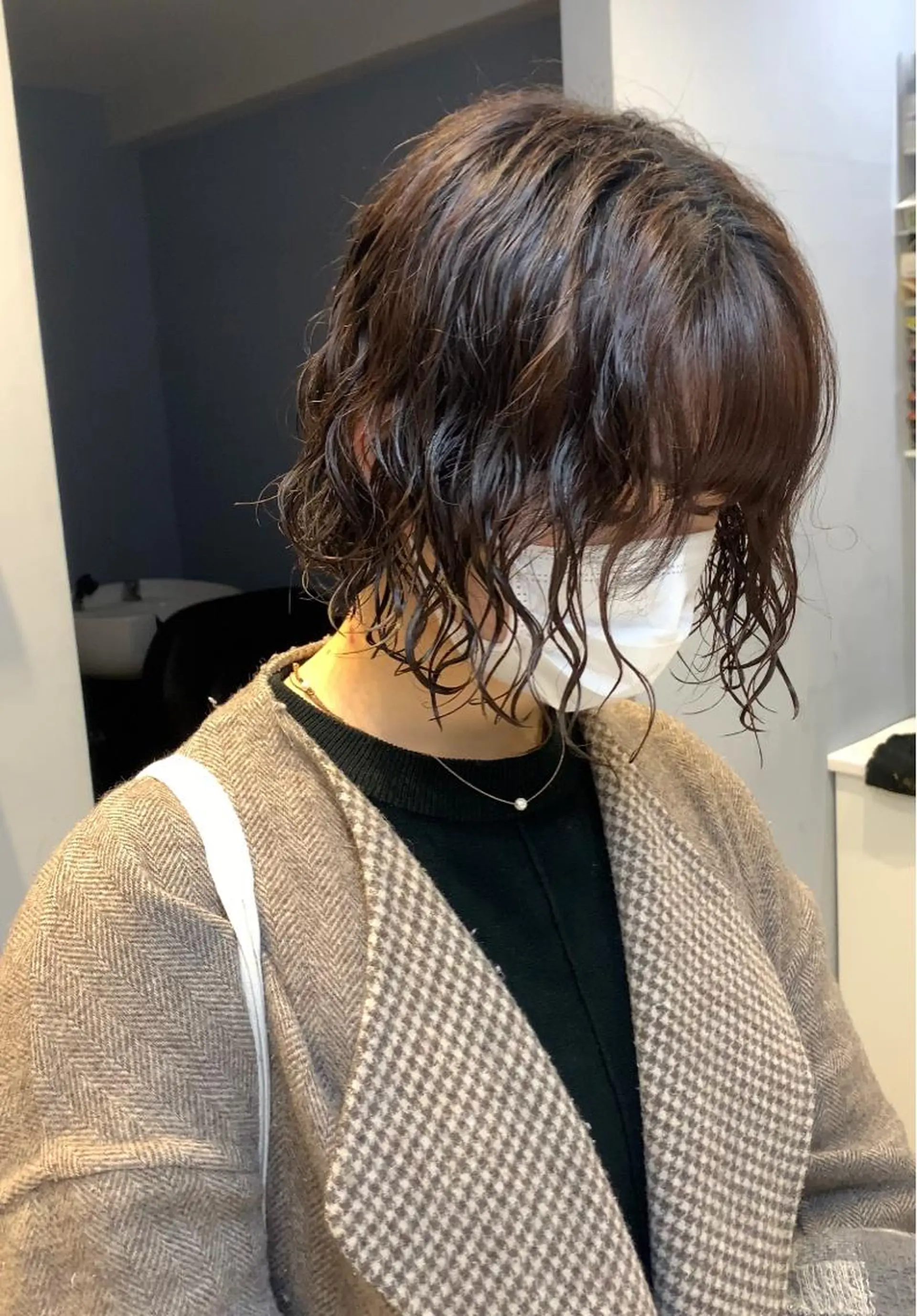 ミディアム パーマ 太田 渚遊のヘアスタイル
