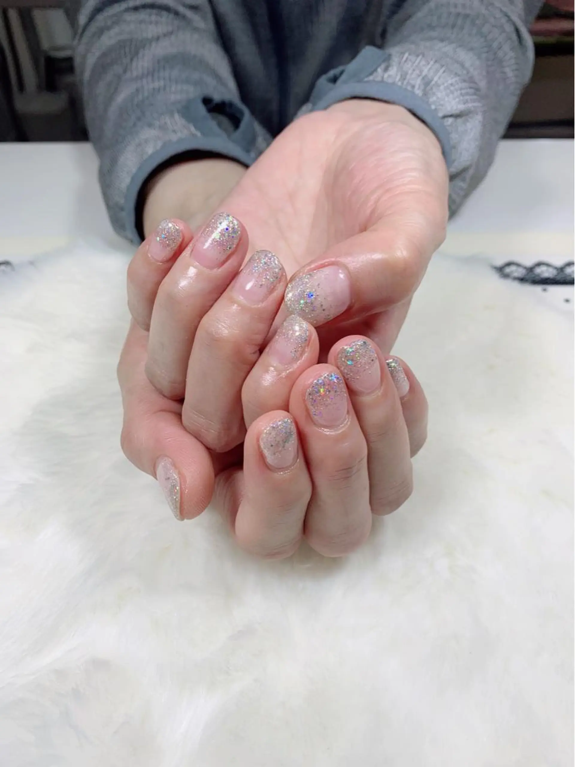 ネイル グラデーション ラメ(グリッター) ラメグラデーション salon EMANのネイルデザイン