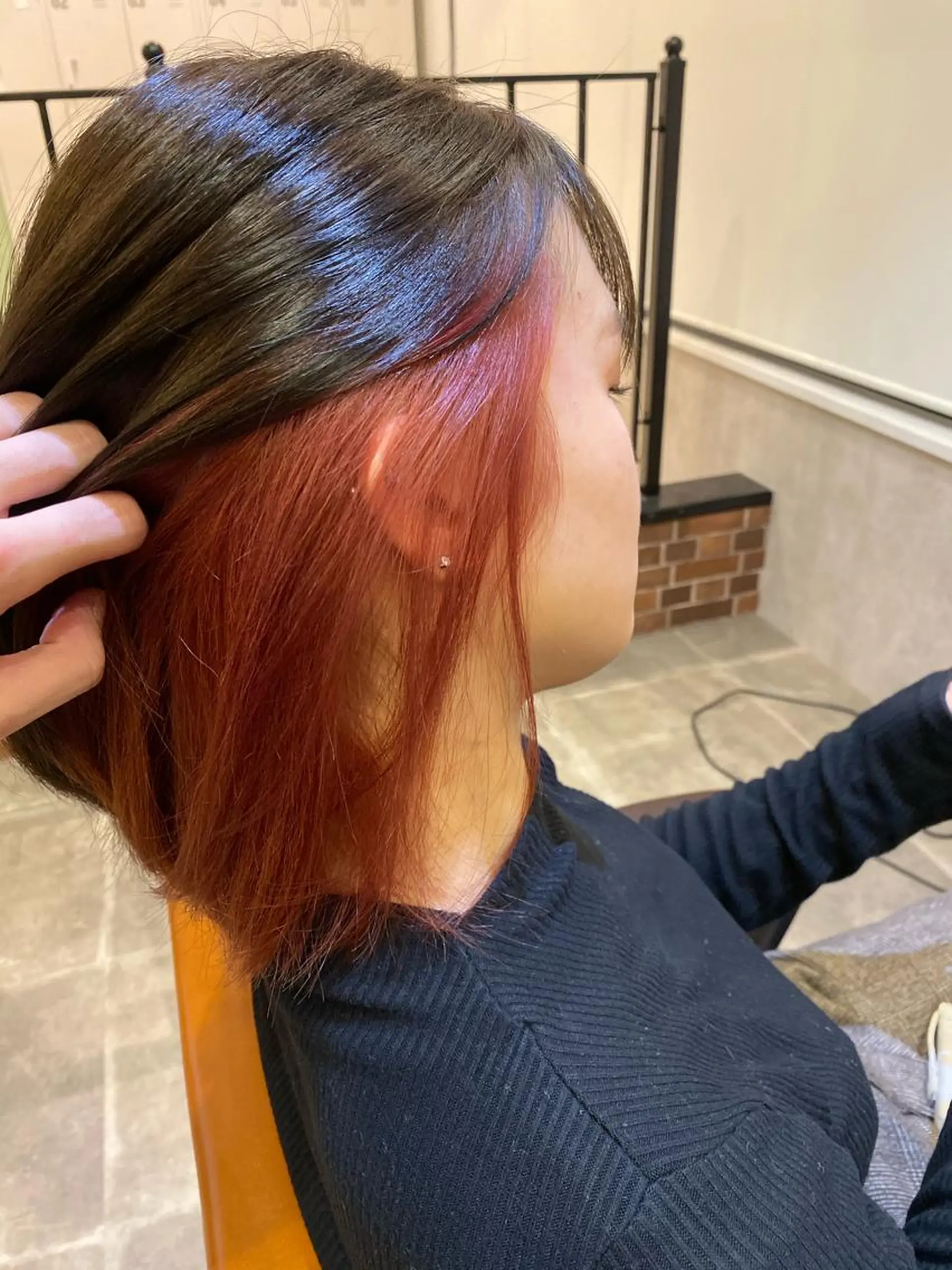 ミディアム カラー インナーカラー ピンクカラー ヘアカラー トリートメント KAITOH ATSUSHIのヘアスタイル