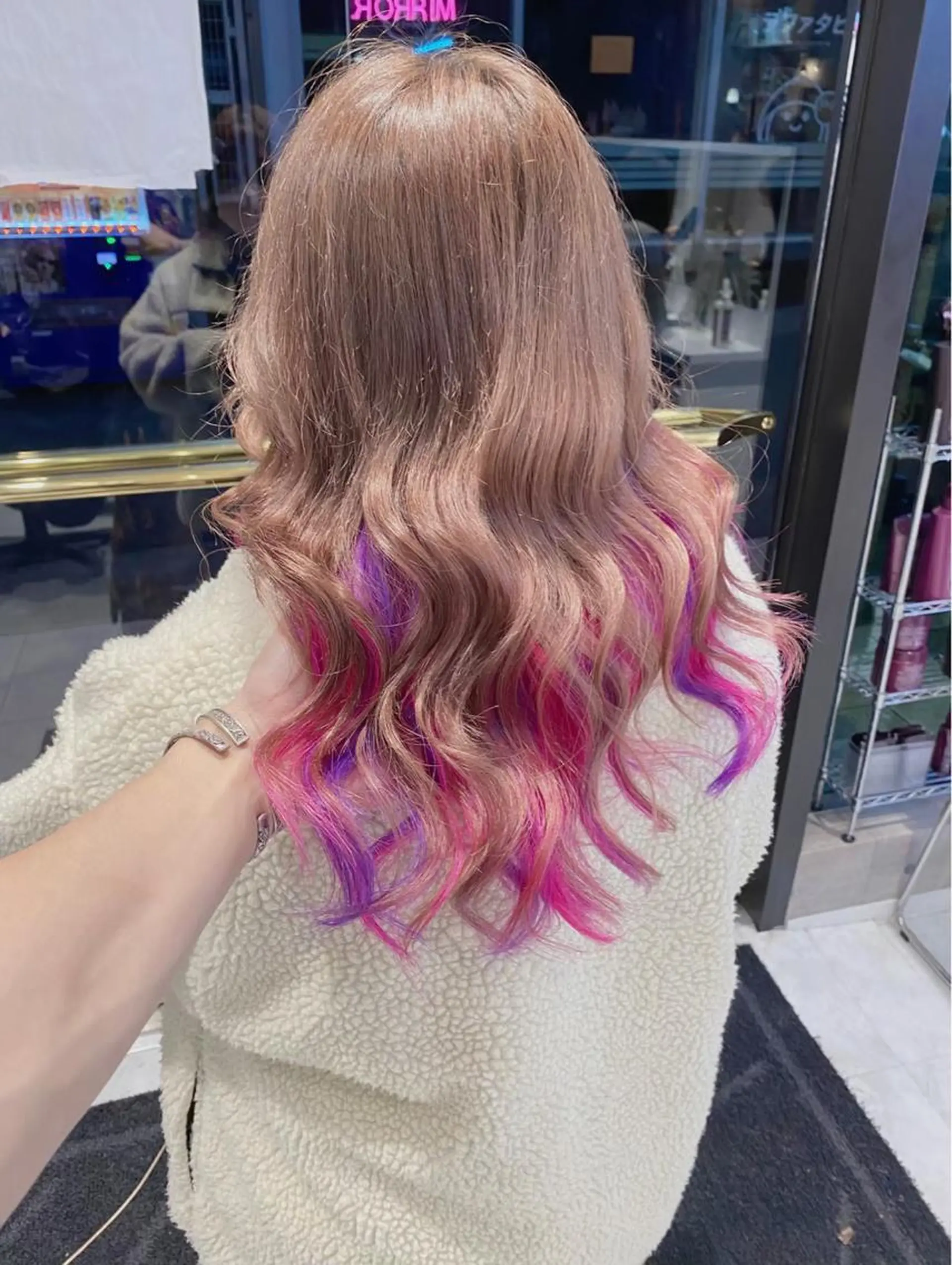ロング カラー ヘアカラー トリートメント ヘアセット 🩶【推しハイトーン 】yuzu🩶のヘアスタイル