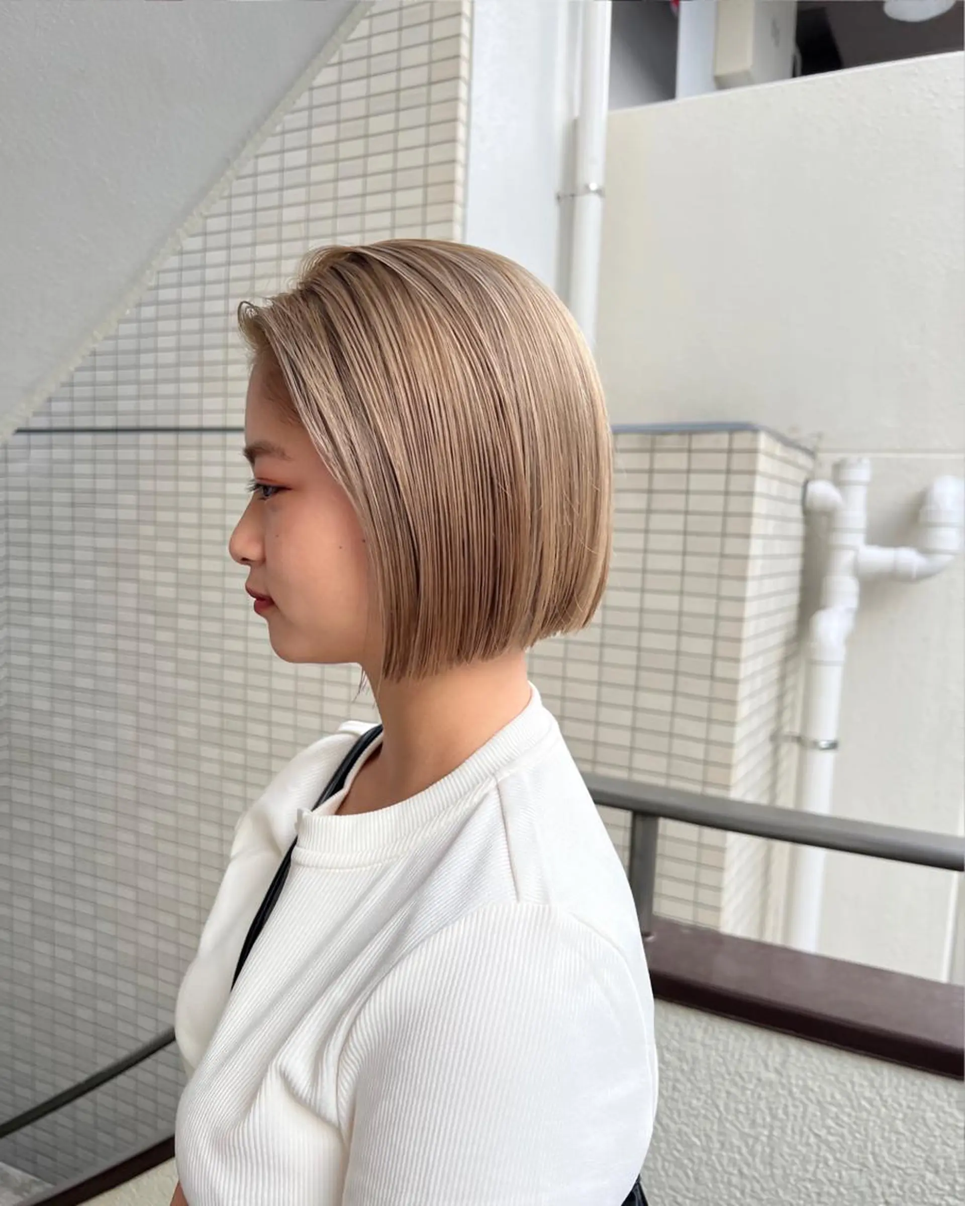 ショート ヘアカラー トリートメント まろやか透明感カラー ♡MANAのヘアスタイル