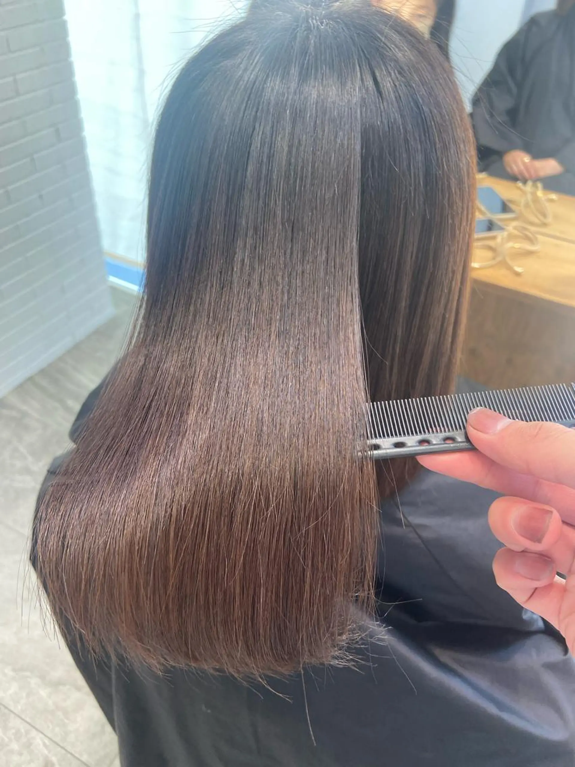 ロング パーマ ボブ ハイライト 髪質改善 縮毛矯正 酸性ストレート salowin神戸三宮suite所属・工藤 貫多のヘアスタイル