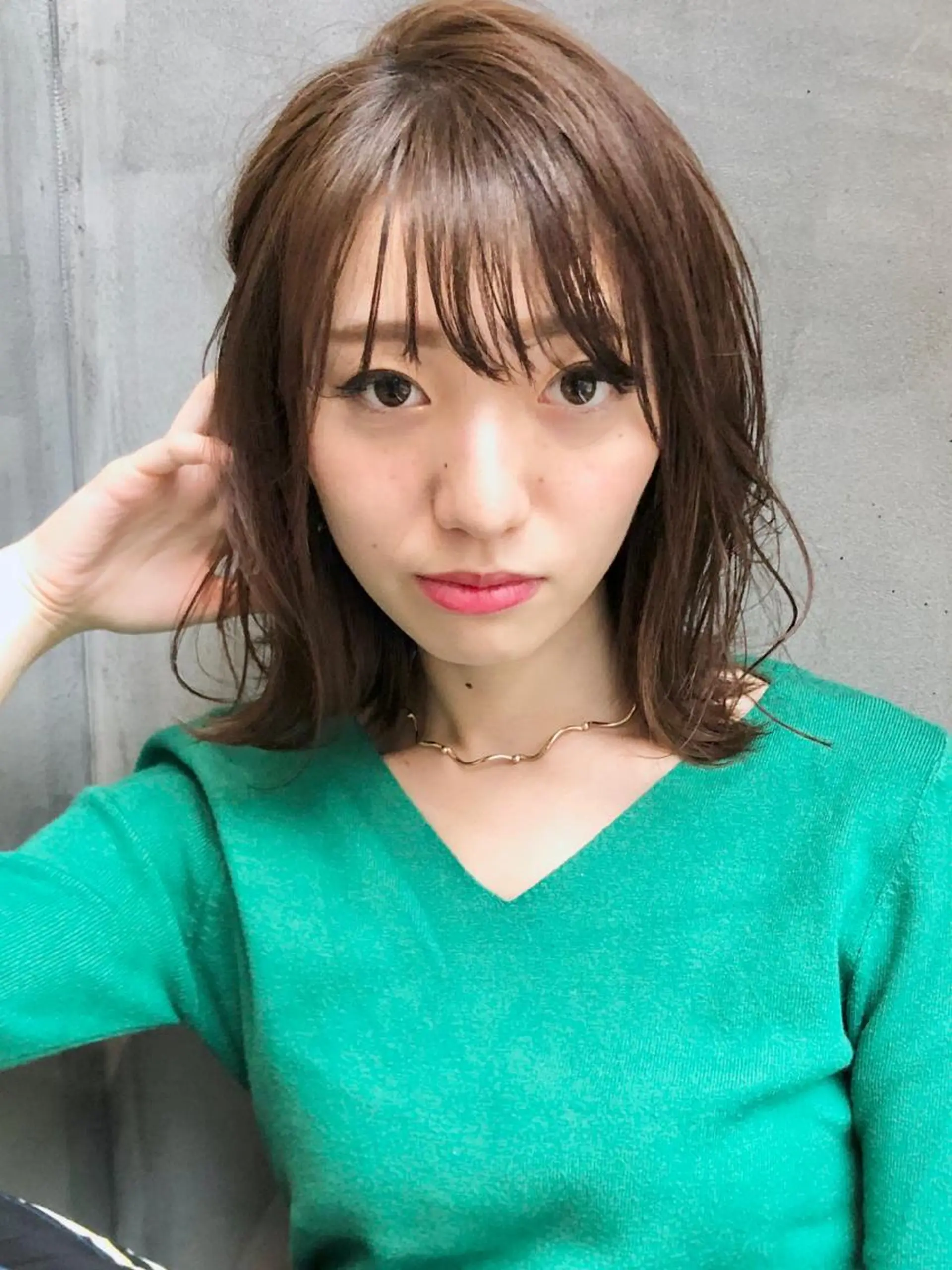 ミディアム カラー ベージュカラー カット ヘアカラー ヘッドスパ Mogami Kengoのヘアスタイル