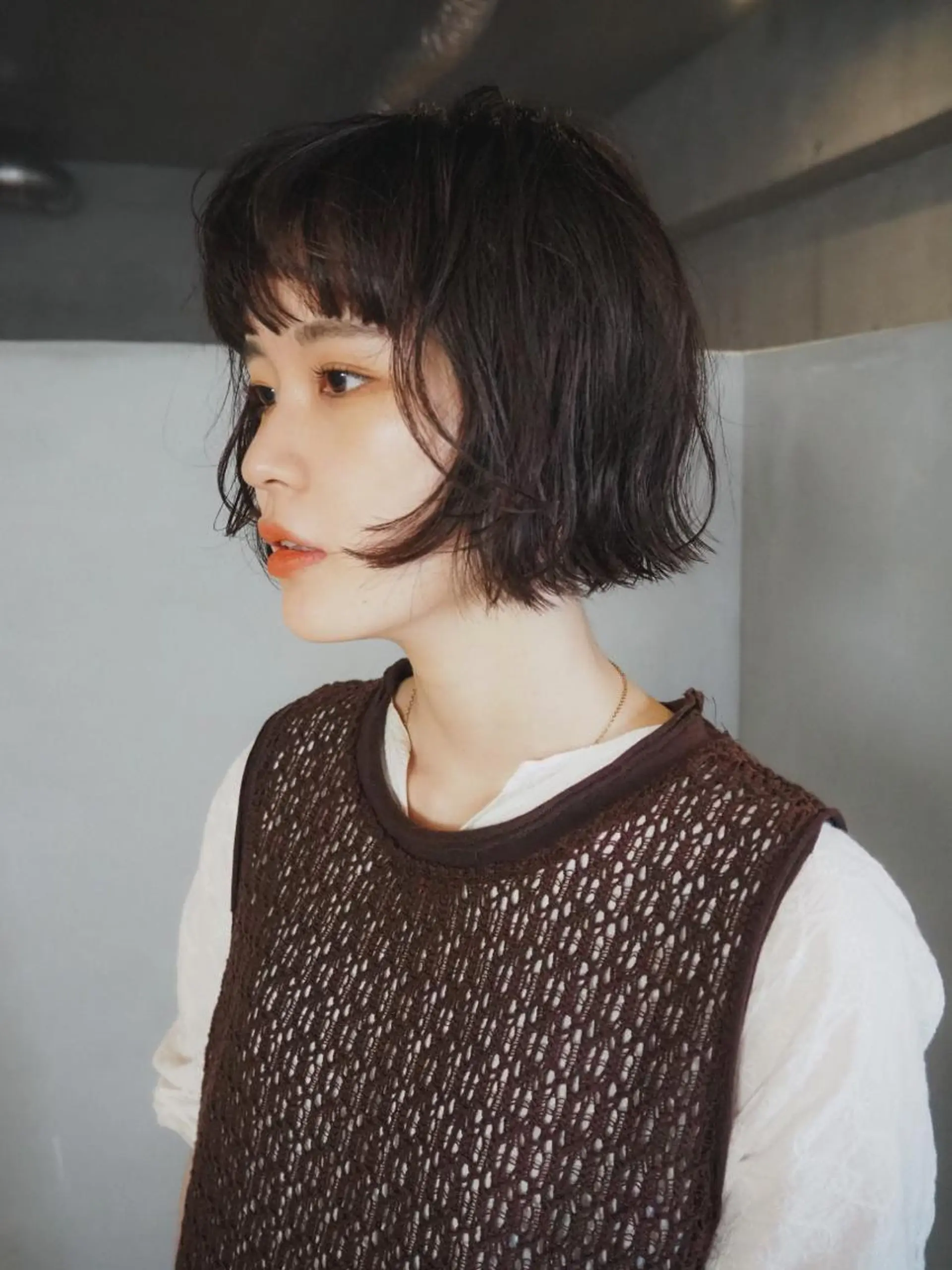 ミディアム カット ヘアカラー トリートメント 小野 龍樹のヘアスタイル