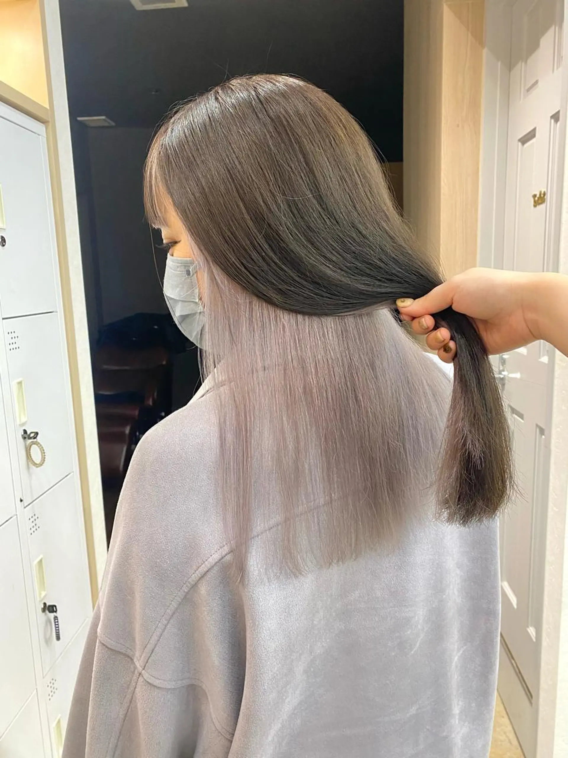 セミロング カラー ヘアアレンジ ヘアカラー ♡韓国風ヘア 🐈♡MIHOのヘアスタイル