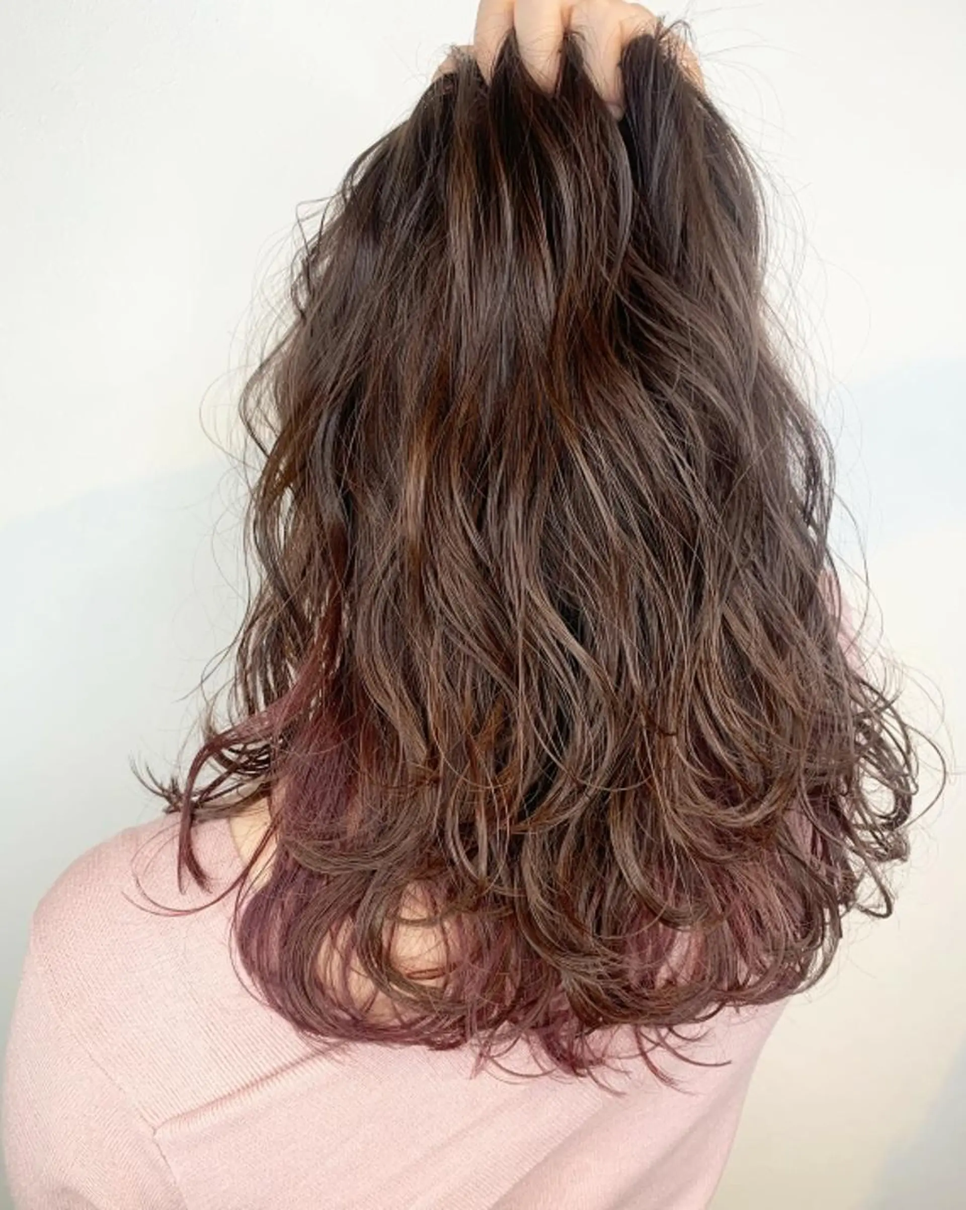 ミディアム カラー ミディアムパーマ アッシュ アッシュブラウン ベージュカラー 黒髪 カット ヘアカラー N° aria 三軒茶屋のヘアスタイル