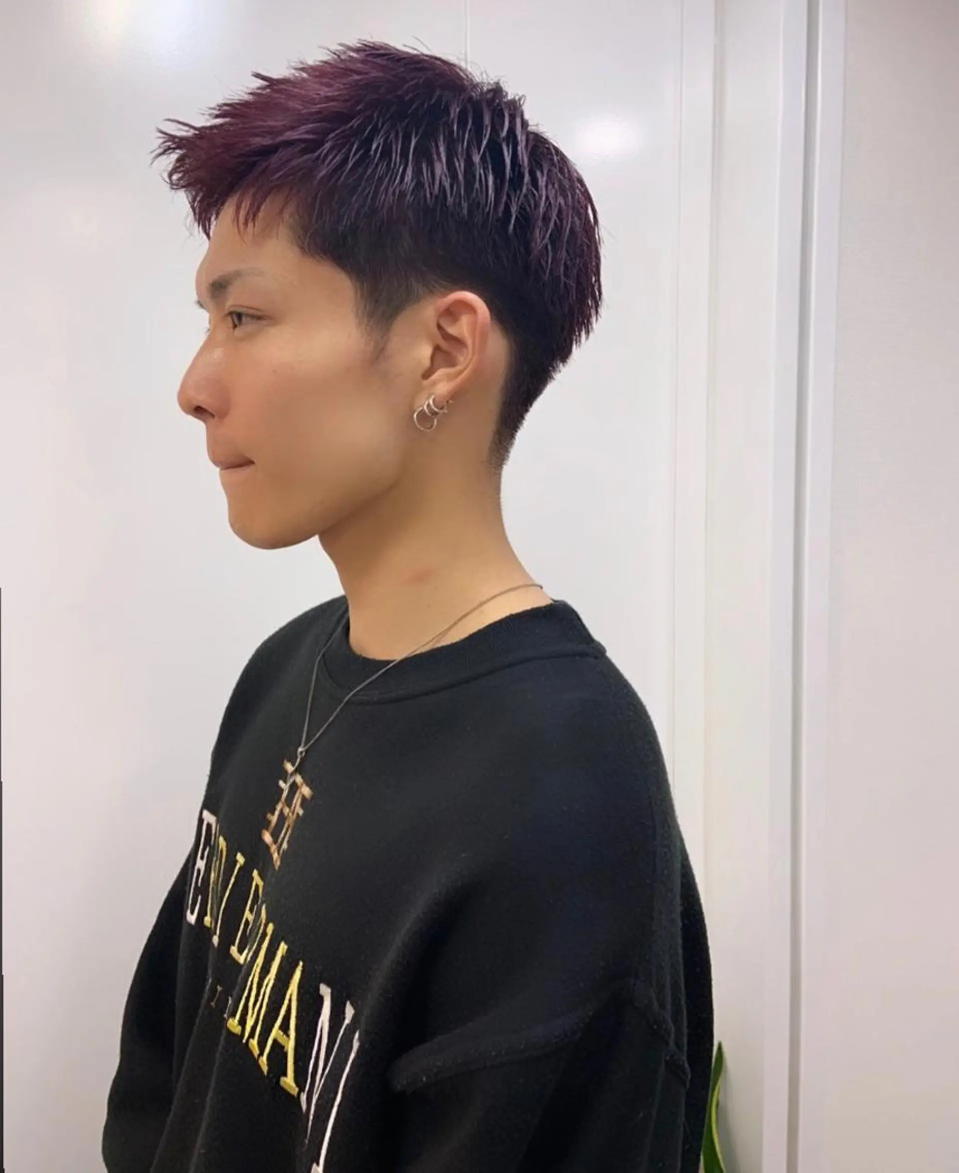 ショート カラー メンズ レッドカラー ♡ma ki♡のヘアスタイル