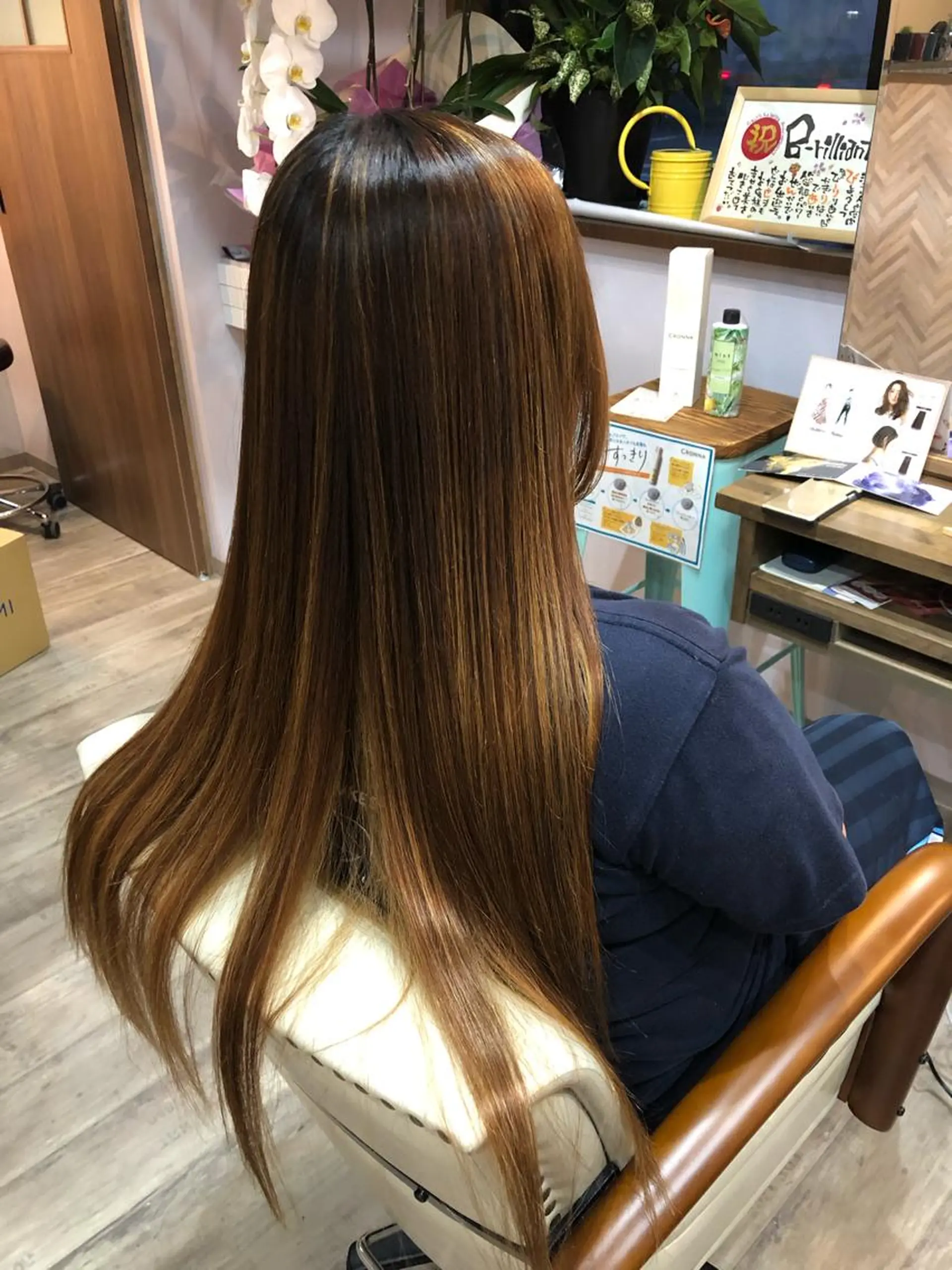 ロング パーマ トリートメント ストレートパーマ 縮毛矯正 B-rilliant ビーリリアント所属・今井 里美のヘアスタイル