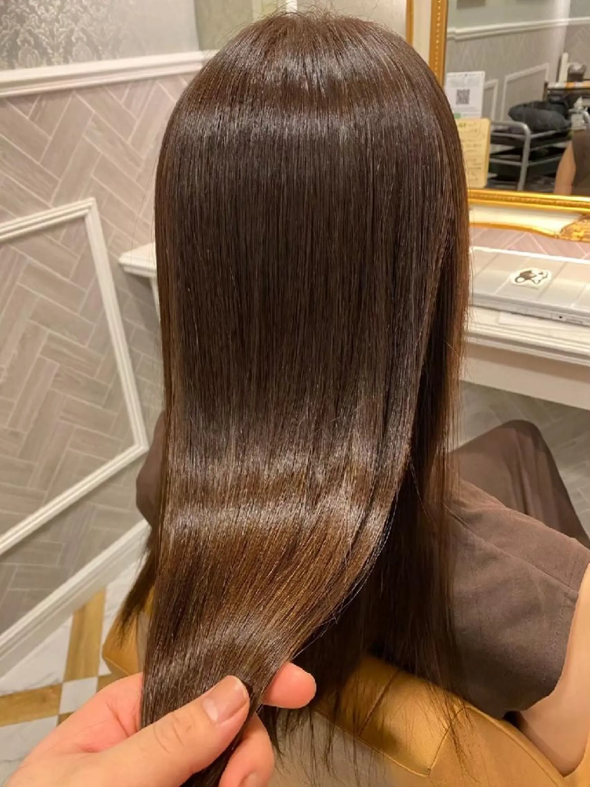 ロング カット ヘアカラー 縮毛矯正 トリートメント 縮毛矯正/レイヤー 💎やまもとちひろのヘアスタイル