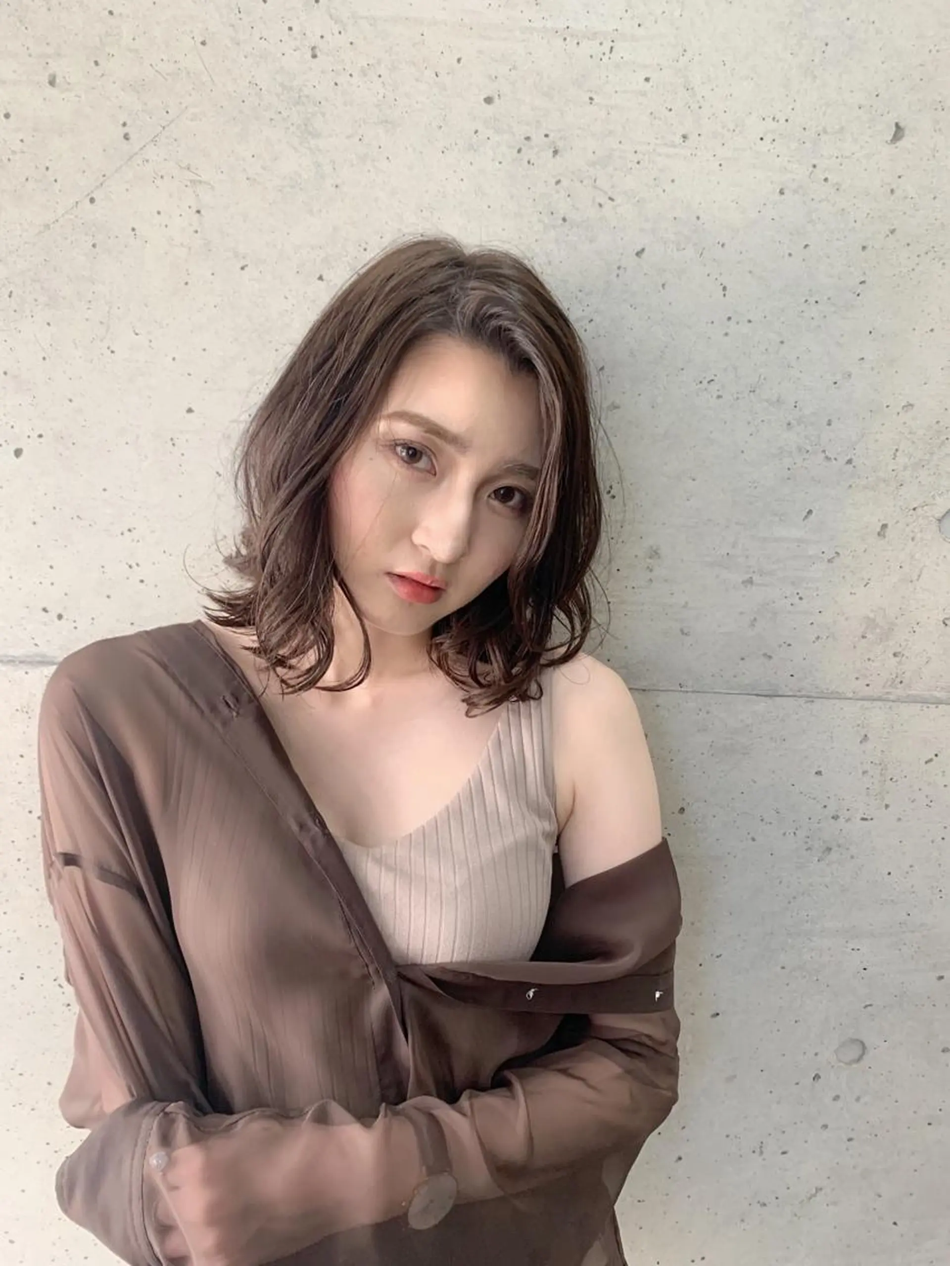 ミディアム カラー 似合わせカット ヘアカラー トリートメント Libre×Reco所属・Libre 西野圭一のヘアスタイル