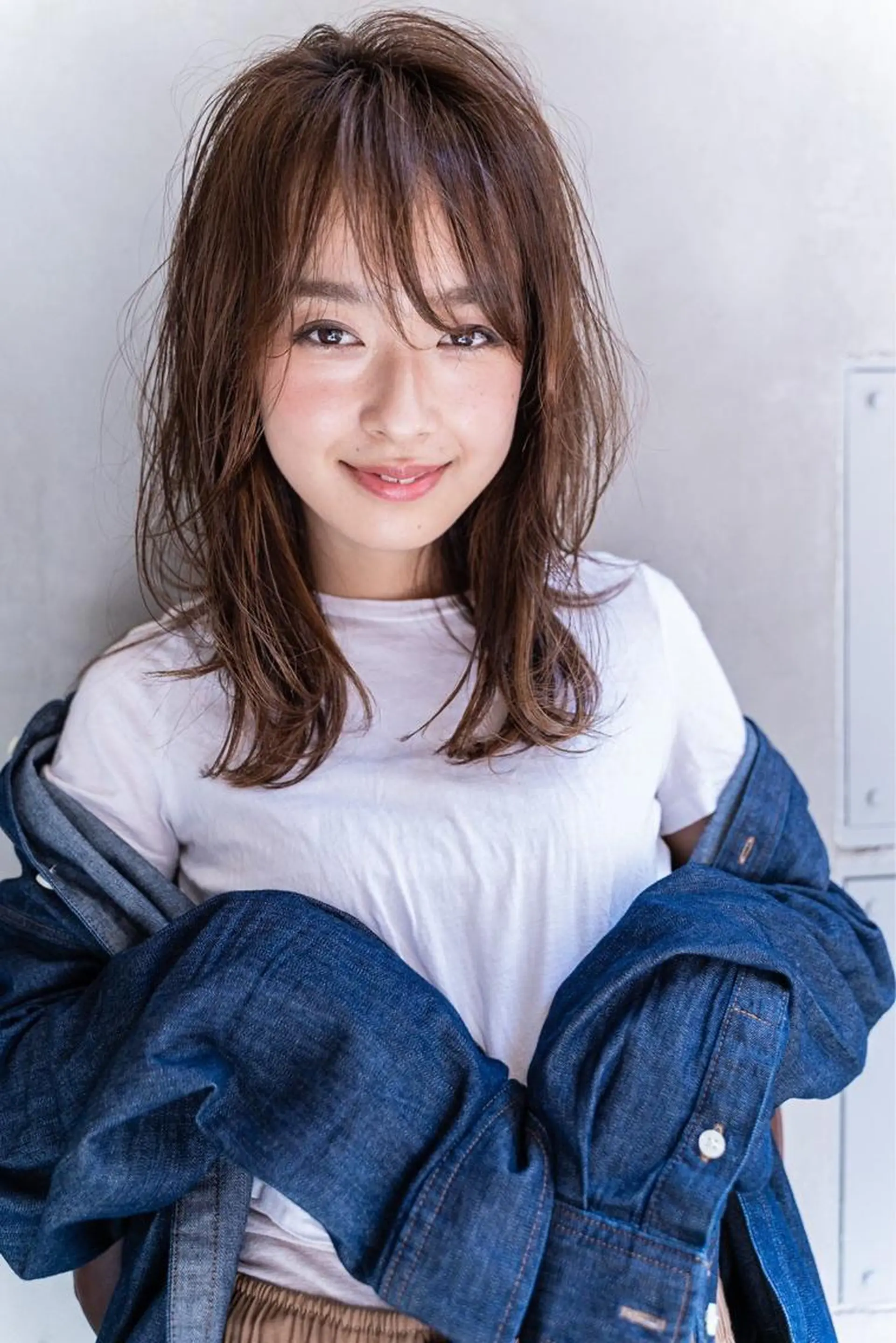 セミロング 山口 竣也のヘアスタイル