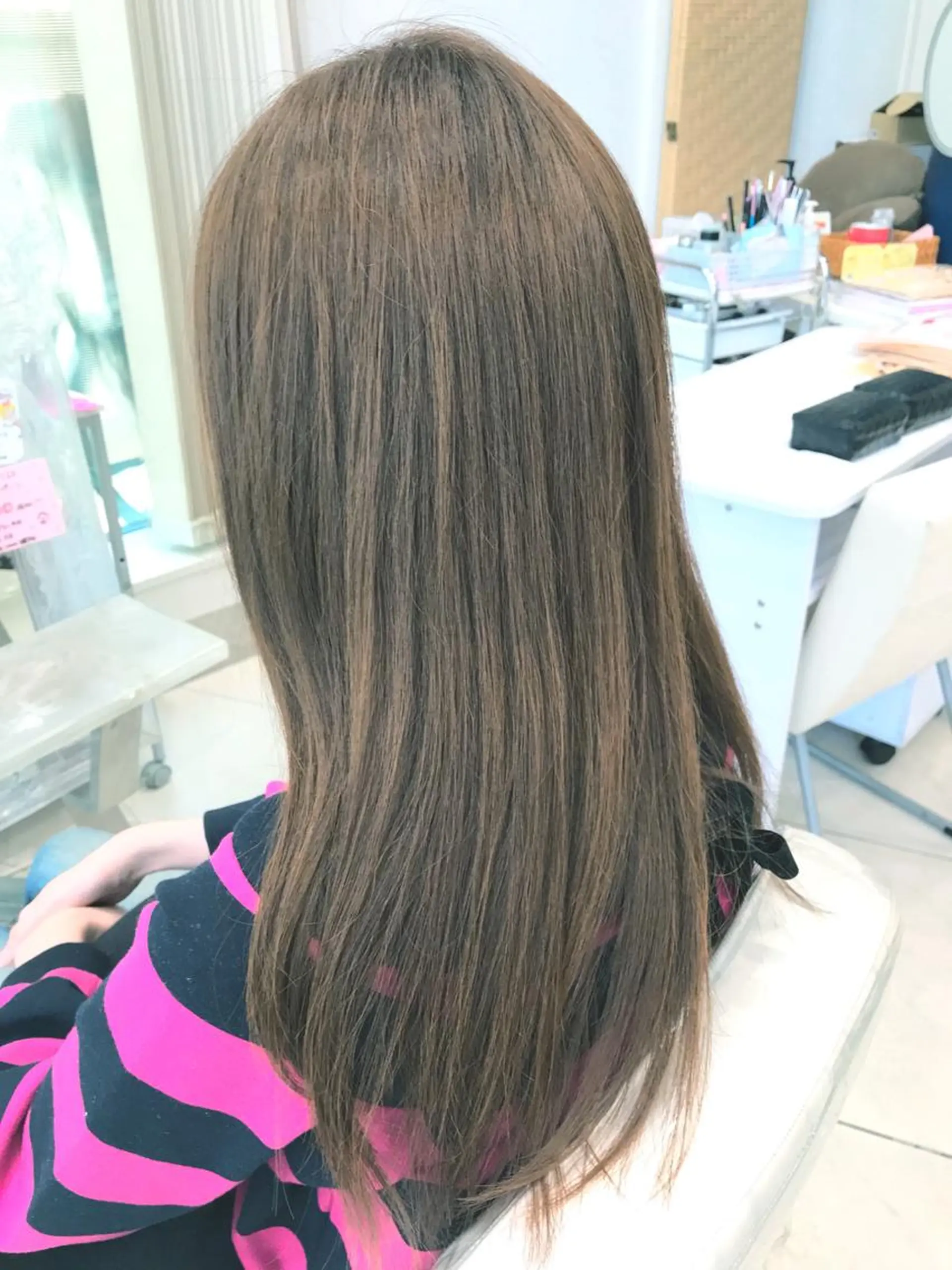 ロング カラー 縮毛矯正 田中 慎也のヘアスタイル