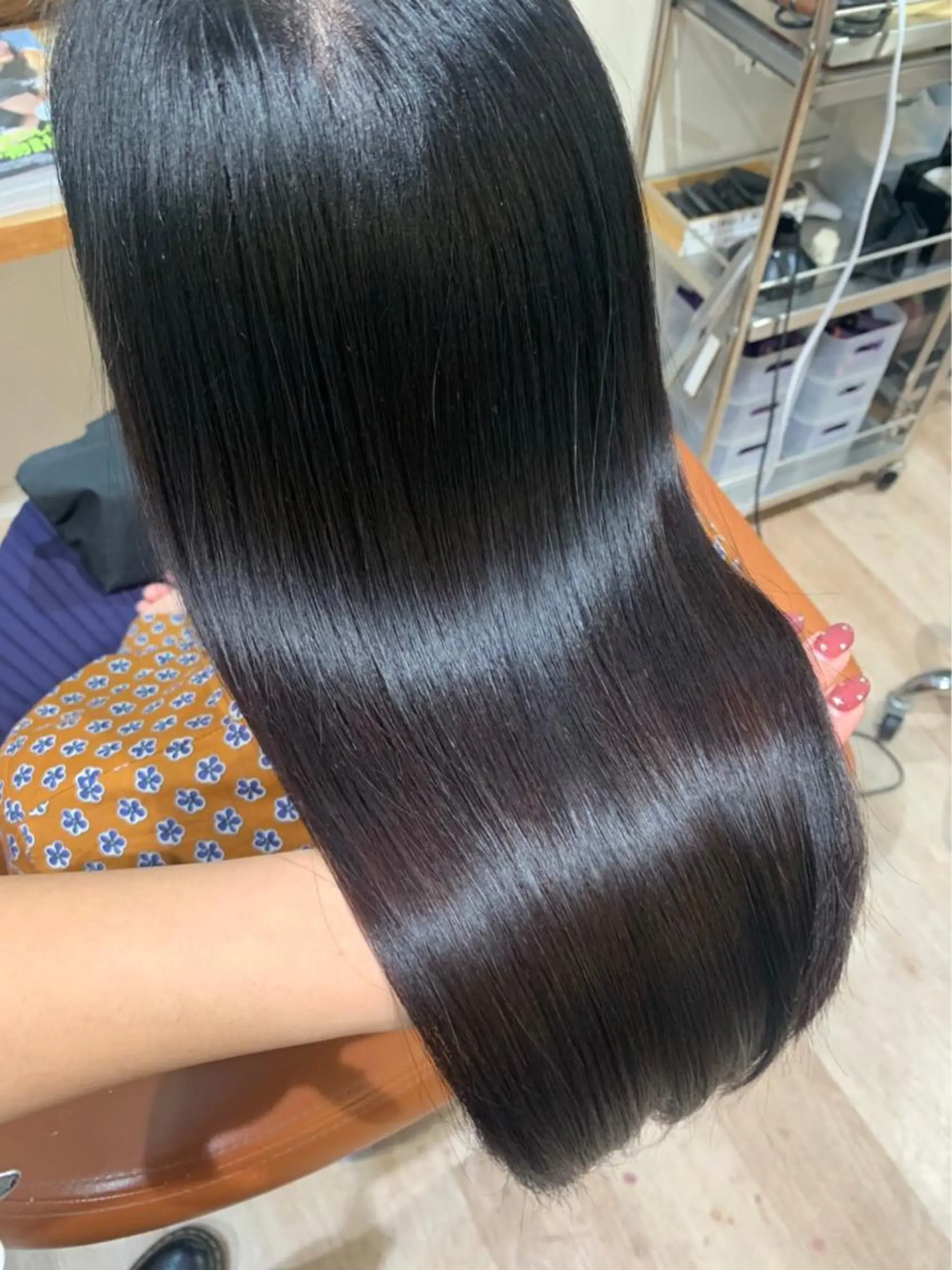 ロング 髪質改善 トリートメント 縮毛矯正 艶髪カラー🫧 髪質改善🪽萩原のヘアスタイル