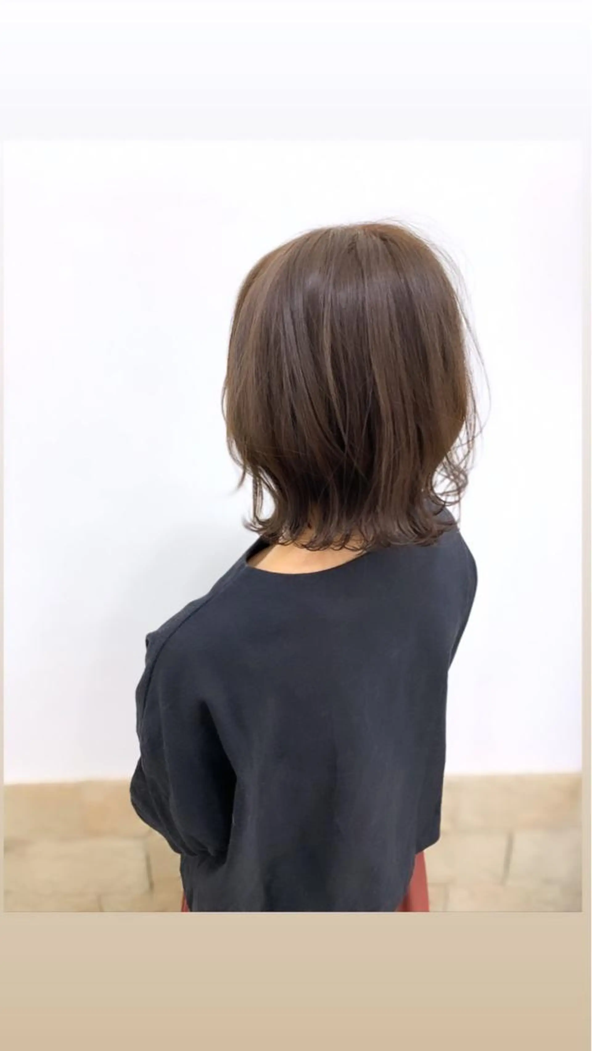 セミロング カラー ヘアアレンジ ブラウンカラー ヘアカラー 白髪ぼかしハイライト 白髪ぼかしカラー中澤のヘアスタイル