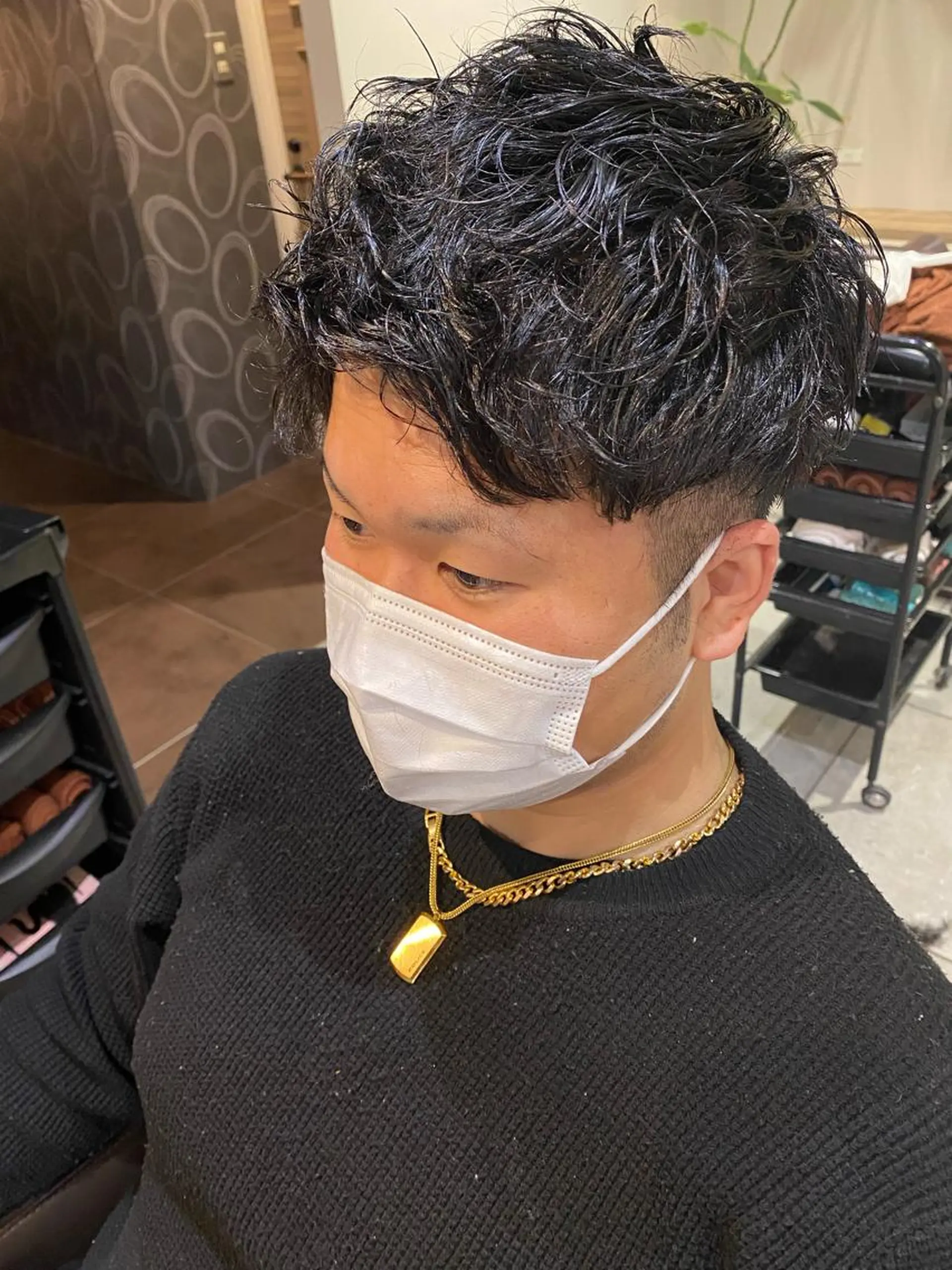 パーマ メンズ メンズパーマ メンズツイストパーマ ツイストパーマ 川越 輝梨奈のヘアスタイル