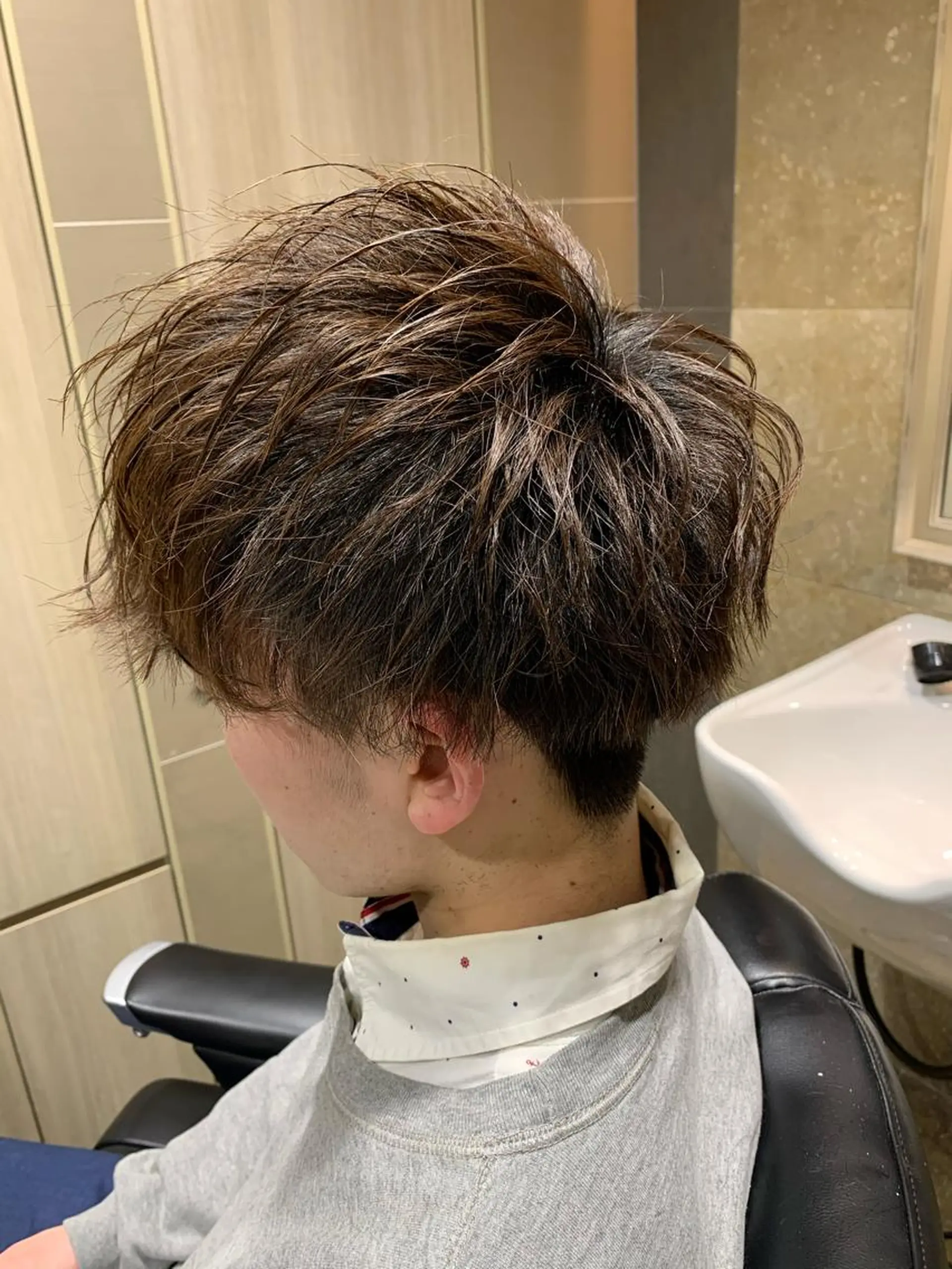 ミディアム 長内 健太のヘアスタイル