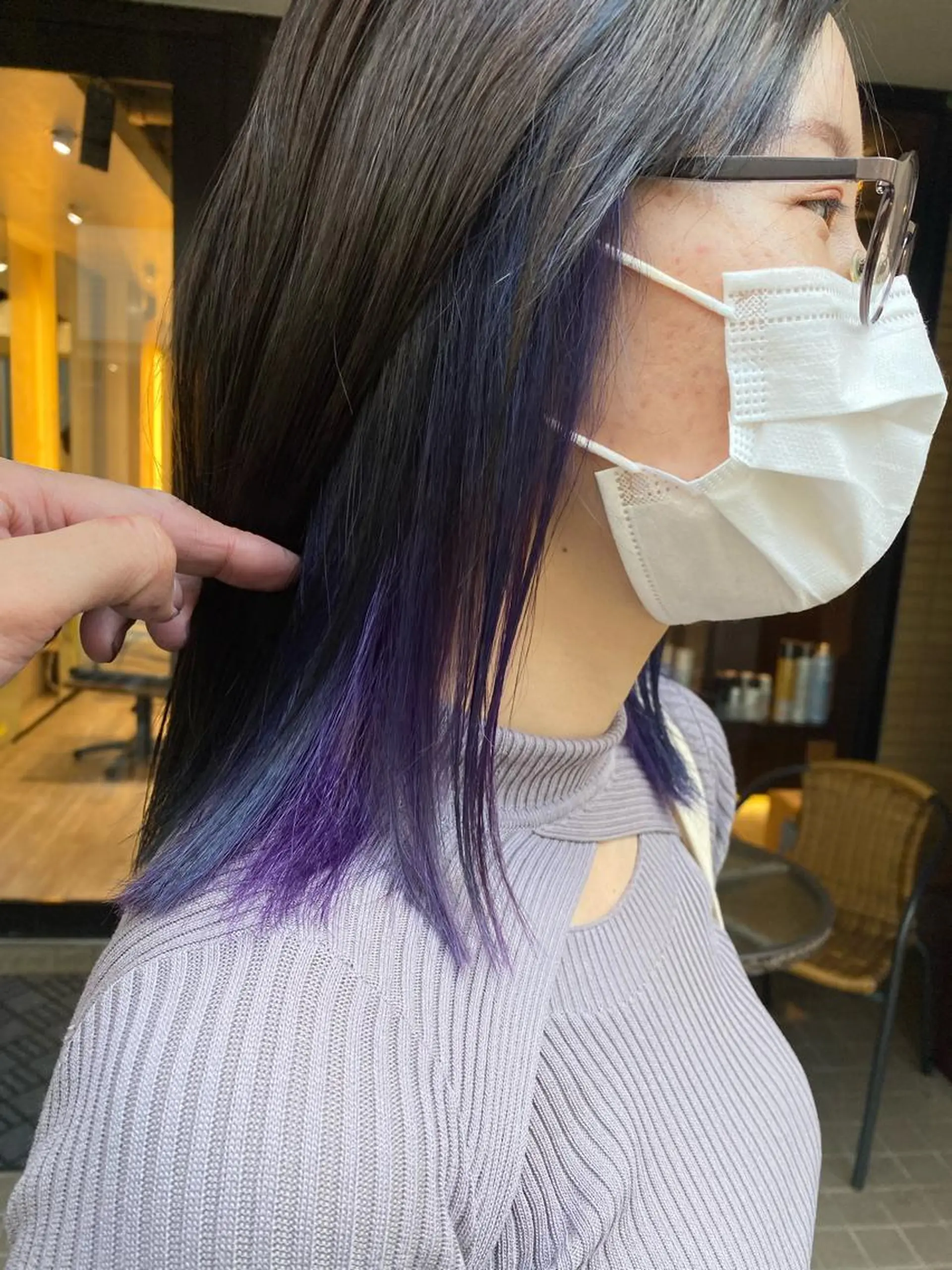 セミロング ヘアカラー 西山 恵太郎のヘアスタイル