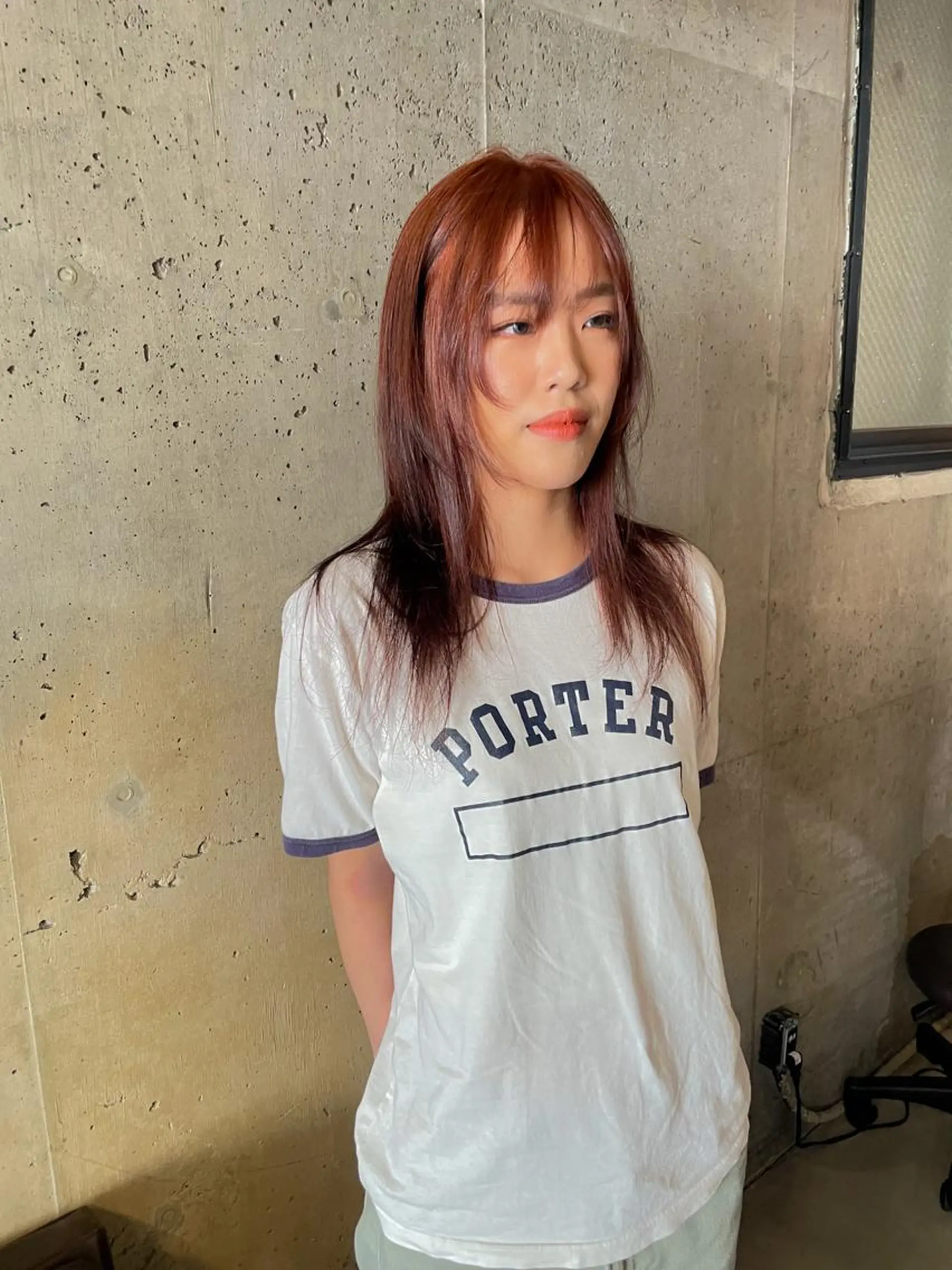 セミロング カラー パーマ/レイヤー 岩山丈一郎のヘアスタイル