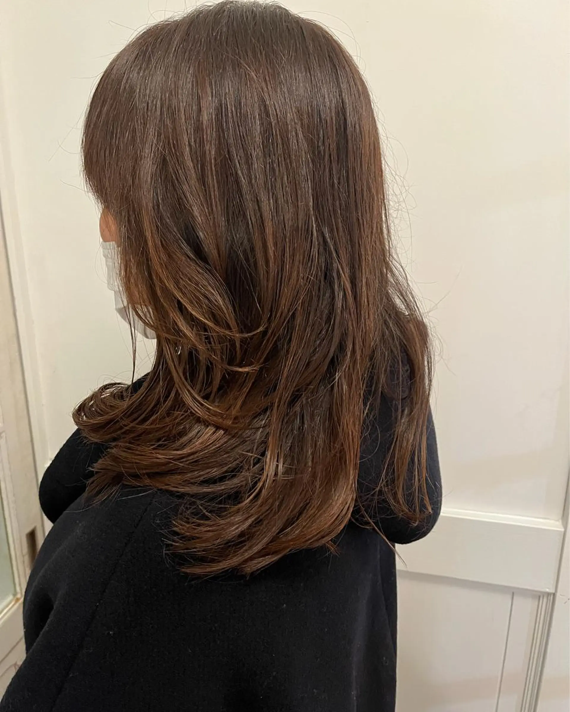 セミロング セミロングパーマ 顔周りカット レイヤーカット 狩野 くるみのヘアスタイル