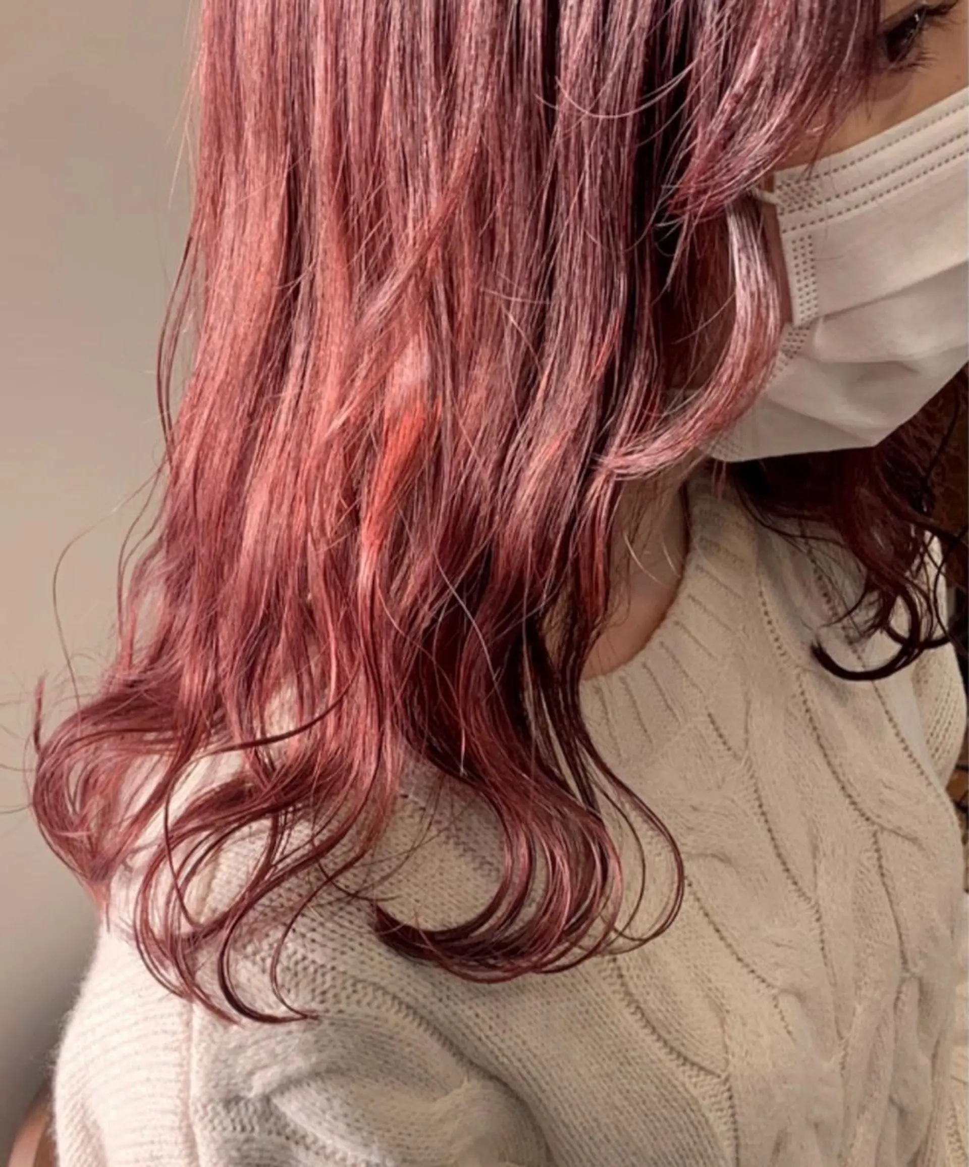 ミディアム カラー カット ヘアカラー トリートメント 暖色/まろベージュ/ シカタユウカのヘアスタイル