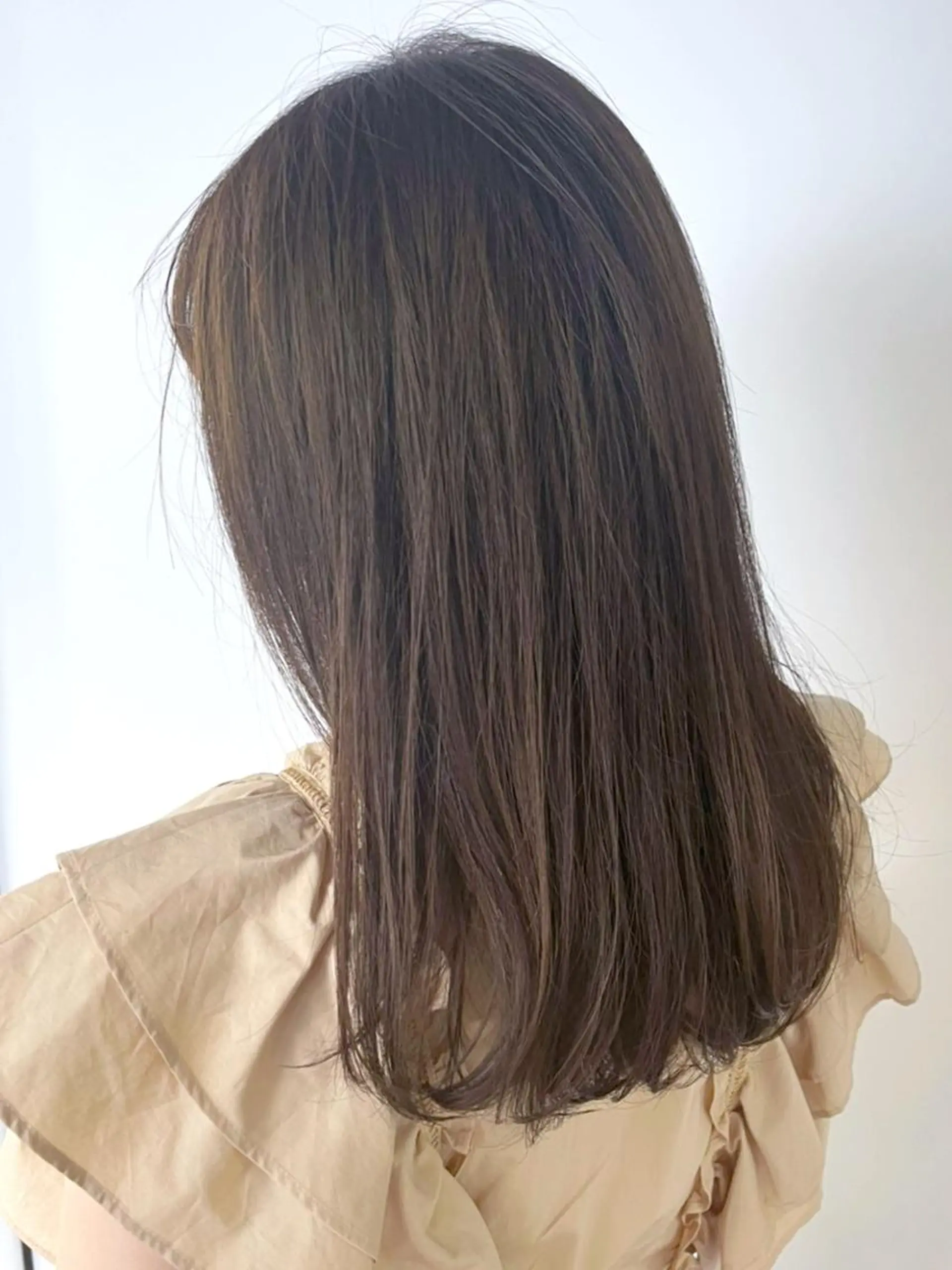 ミディアム カラー パーマ ヘアアレンジ グレージュ ITbyALBUM 藤沢店のヘアスタイル