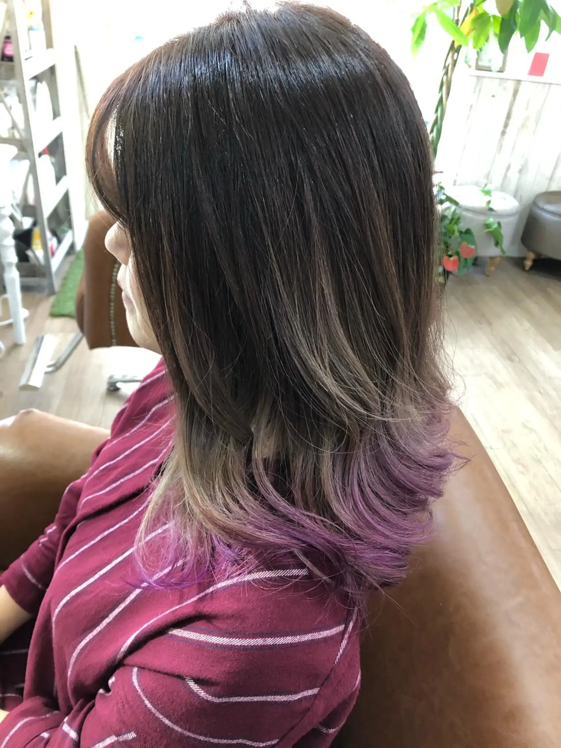 セミロング ヘアカラー トリートメント 🐆アンドウ チカコ🦓のヘアスタイル