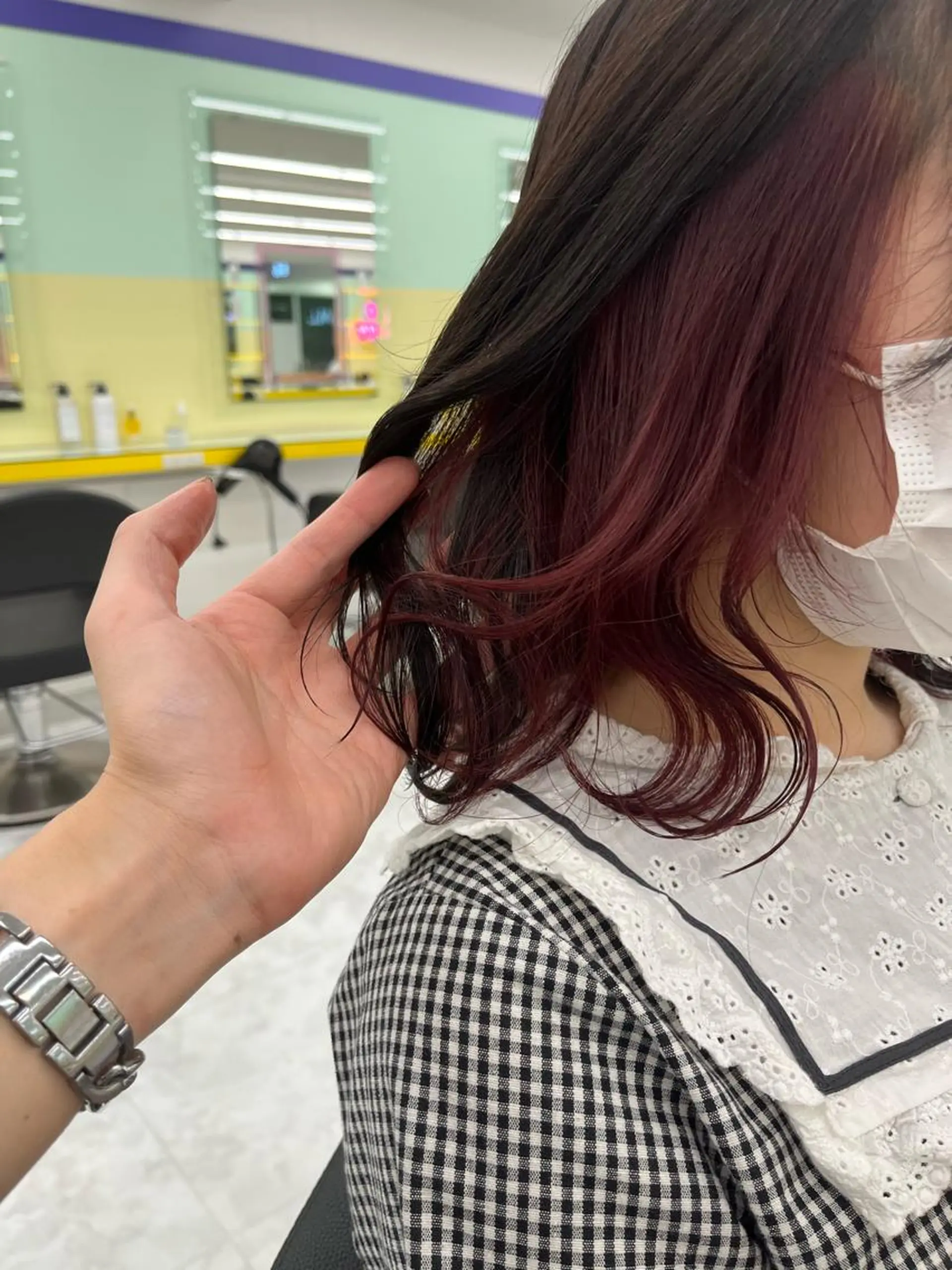 セミロング ヘアカラー トリートメント ヘッドスパ ヘアセット 🌿透明感カラー‪ 縮毛矯正✨かずきのヘアスタイル