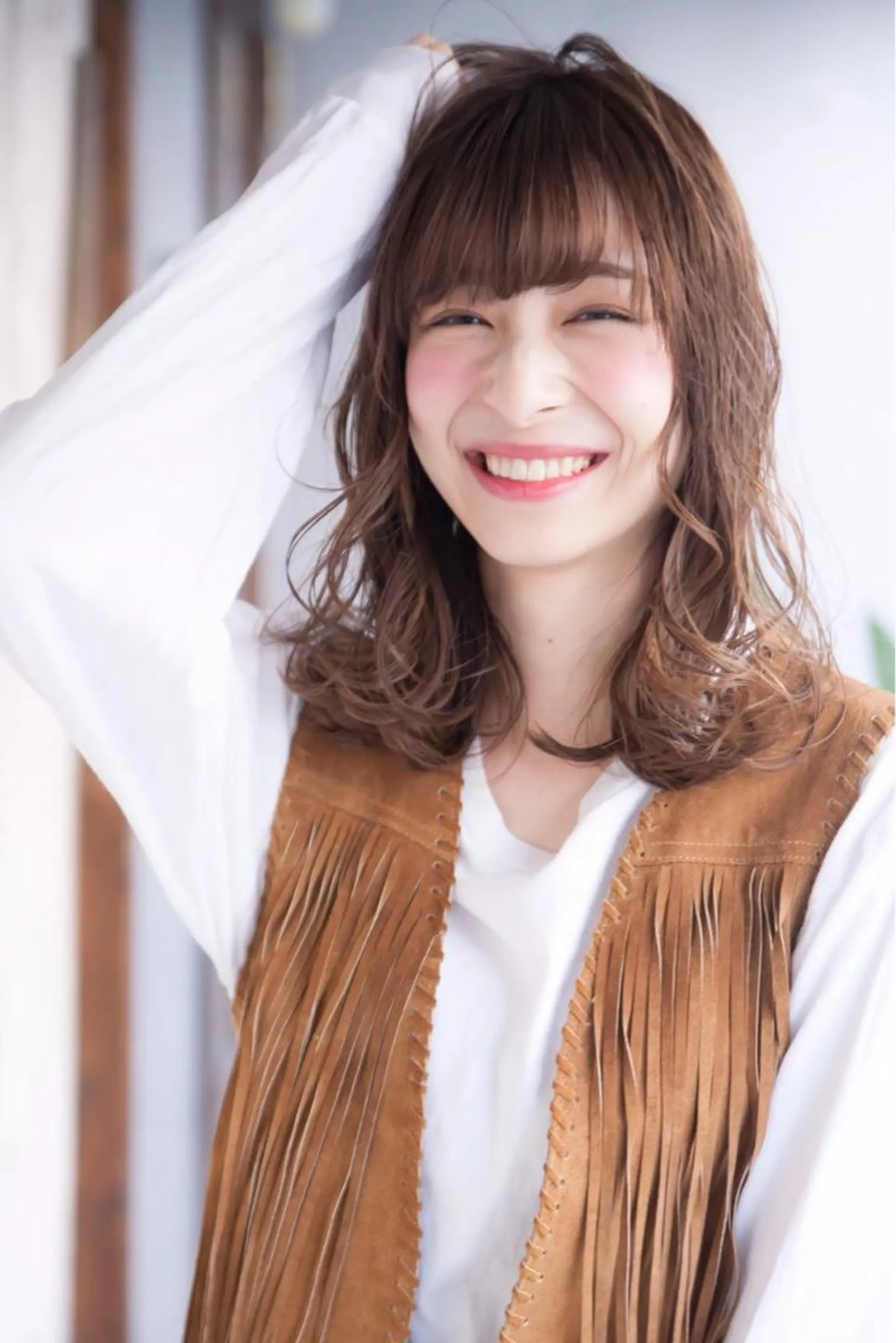 ミディアム カラー パーマ カット ヘアカラー パーマ トリートメント 可愛いNo.1🌼 ／misakiのヘアスタイル