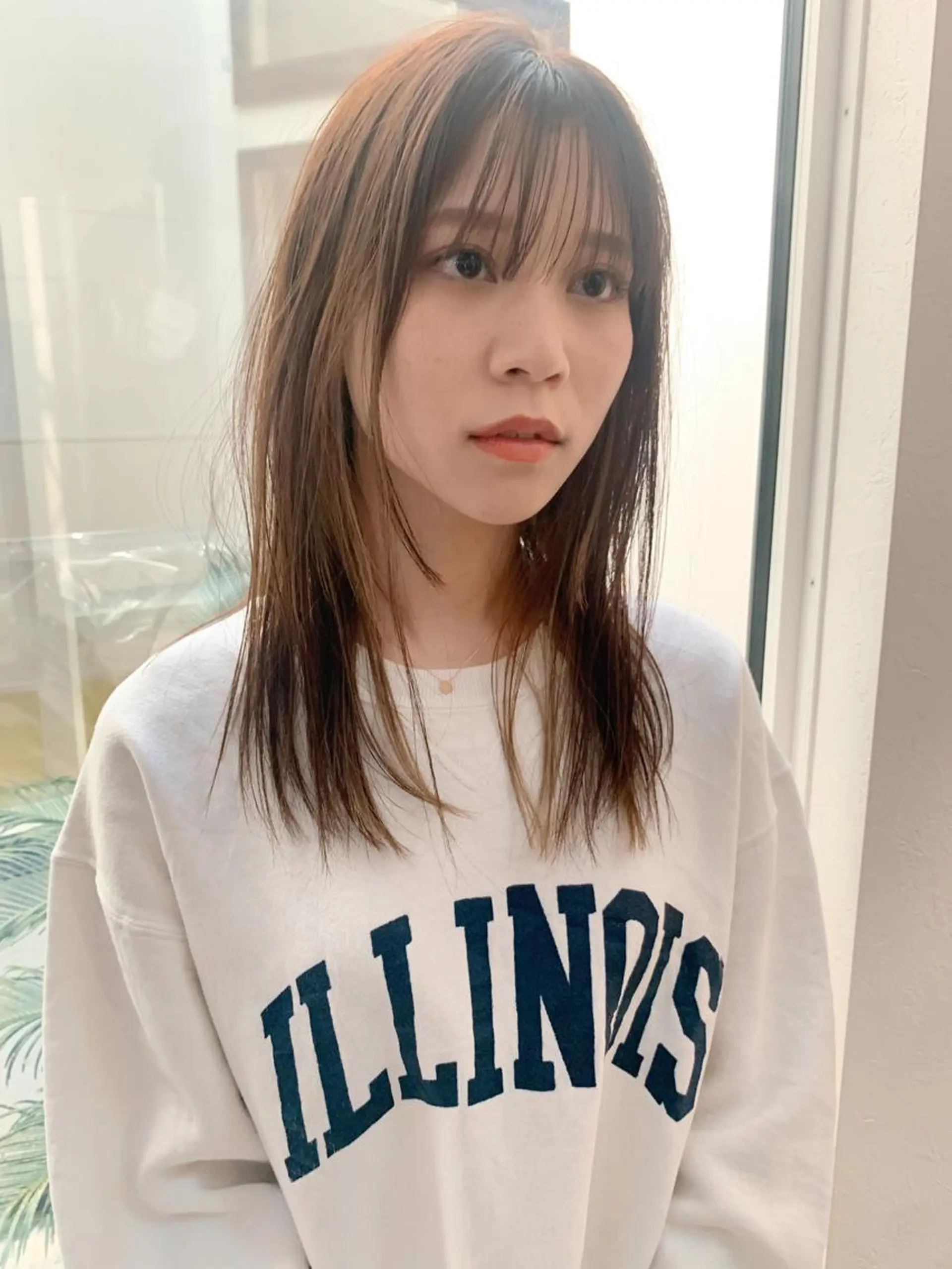 ミディアム カット ヘアカラー トリートメント kitagawa mayuのヘアスタイル
