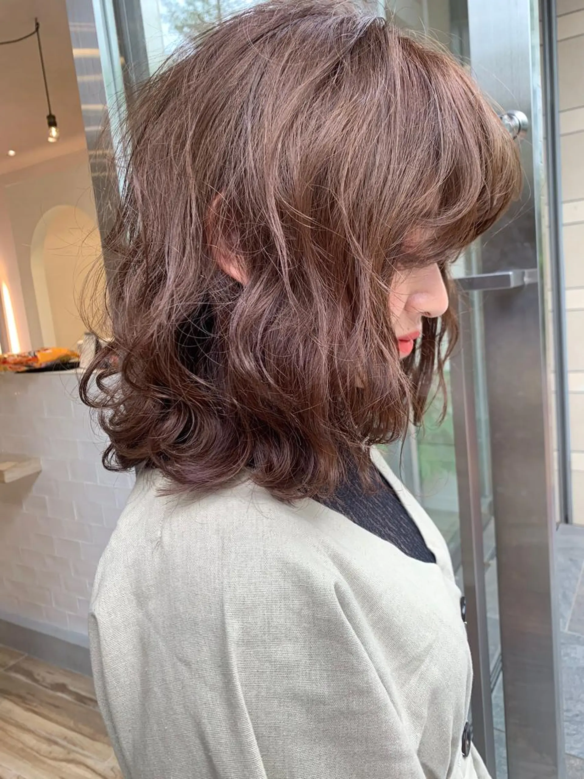 ショート カラー メンズ縮毛矯正 ニュアンスパーマのヘアスタイル