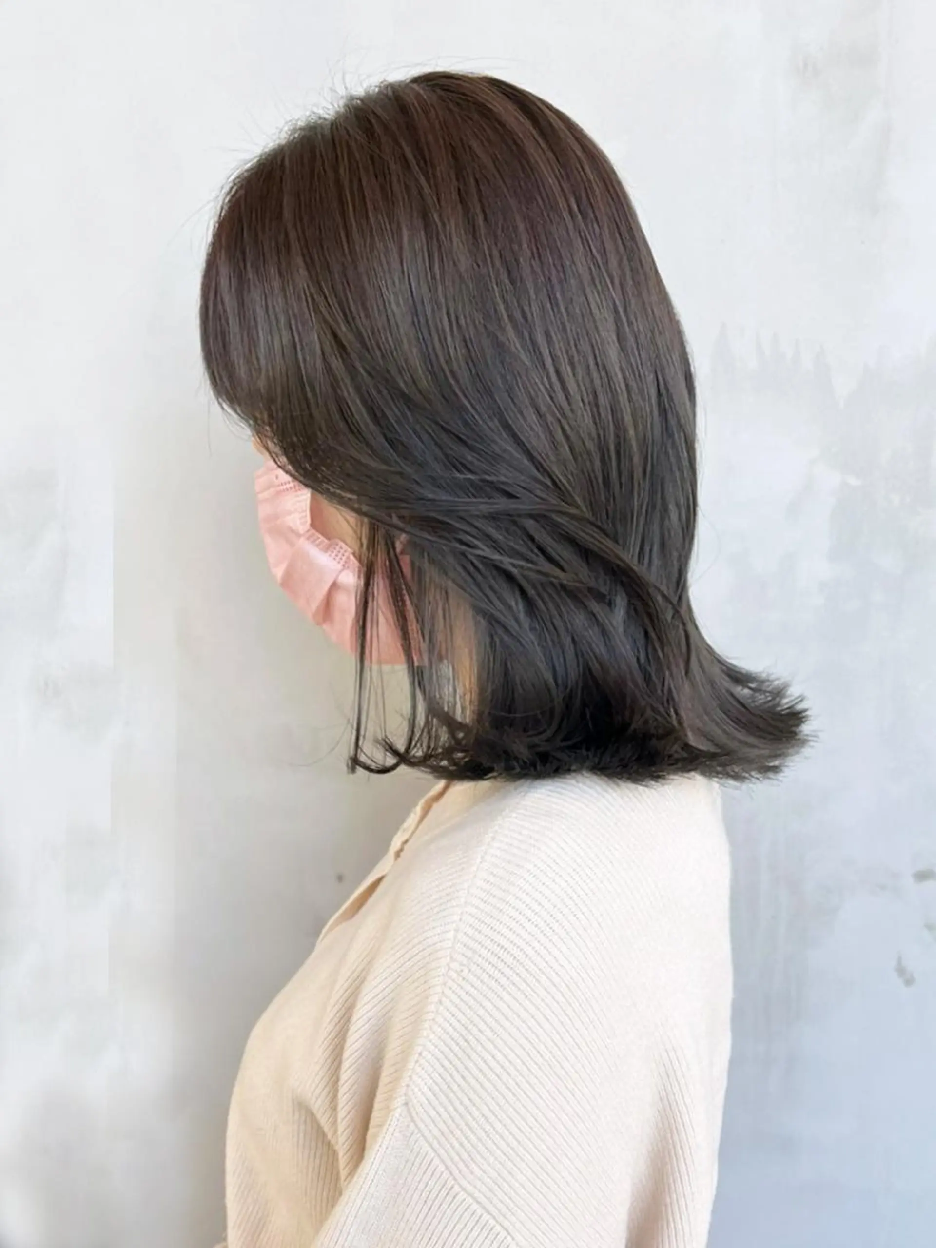 ミディアム カラー パーマ ヘアアレンジ くびれヘア ITbyALBUM 藤沢店のヘアスタイル