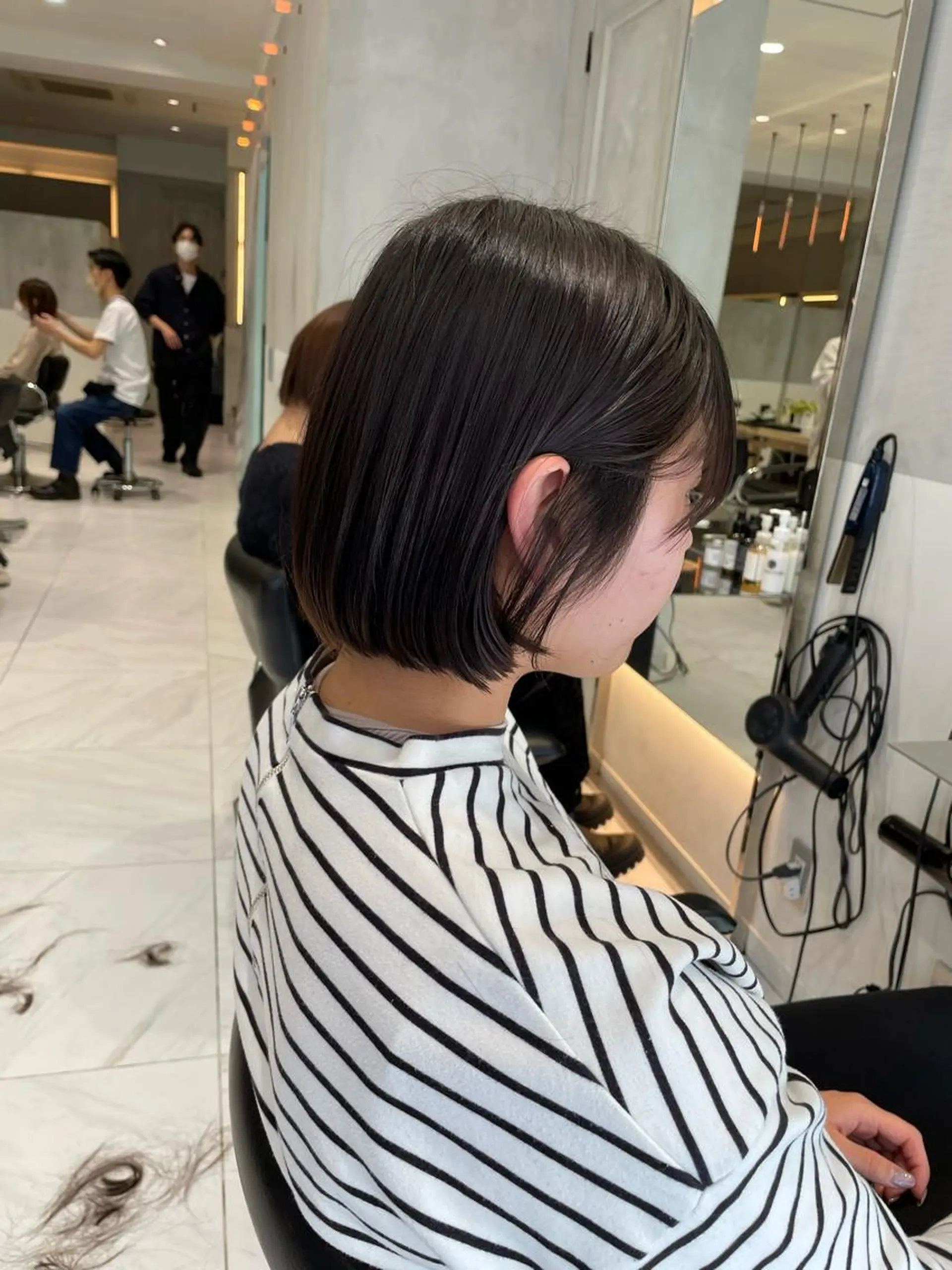 ショート カット トリートメント ヘッドスパ ヘアセット 透明感ブリーチ カラー✨有坂映哉のヘアスタイル