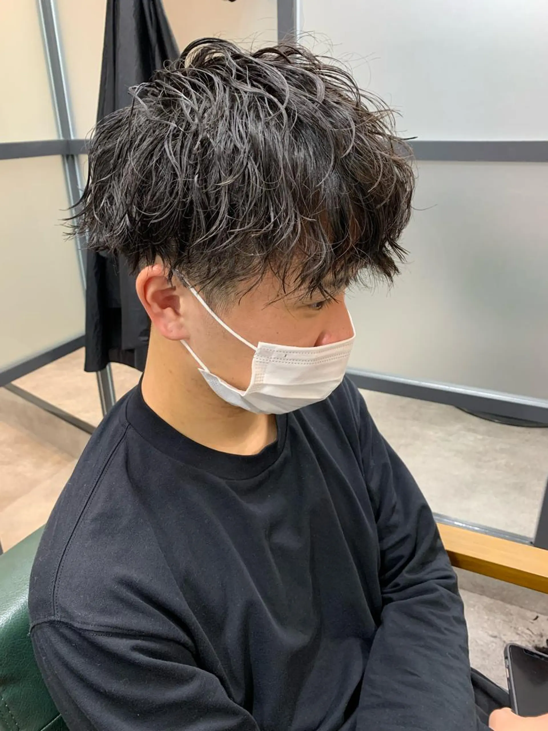 ショート パーマ メンズ カット パーマ 【S.BROOM】 店長　西川徹のヘアスタイル