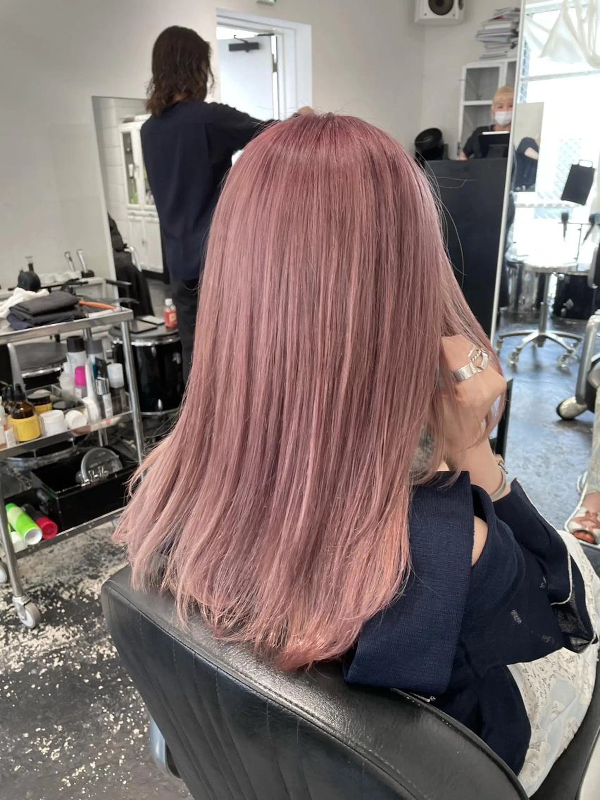 ロング カラー ヘアアレンジ ブリーチ ラベンダーカラー ピンクカラー ピンクラベンダー カット ヘアカラー トリートメント 艶ハイトーン/ヘア アレンジAYAKAのヘアスタイル