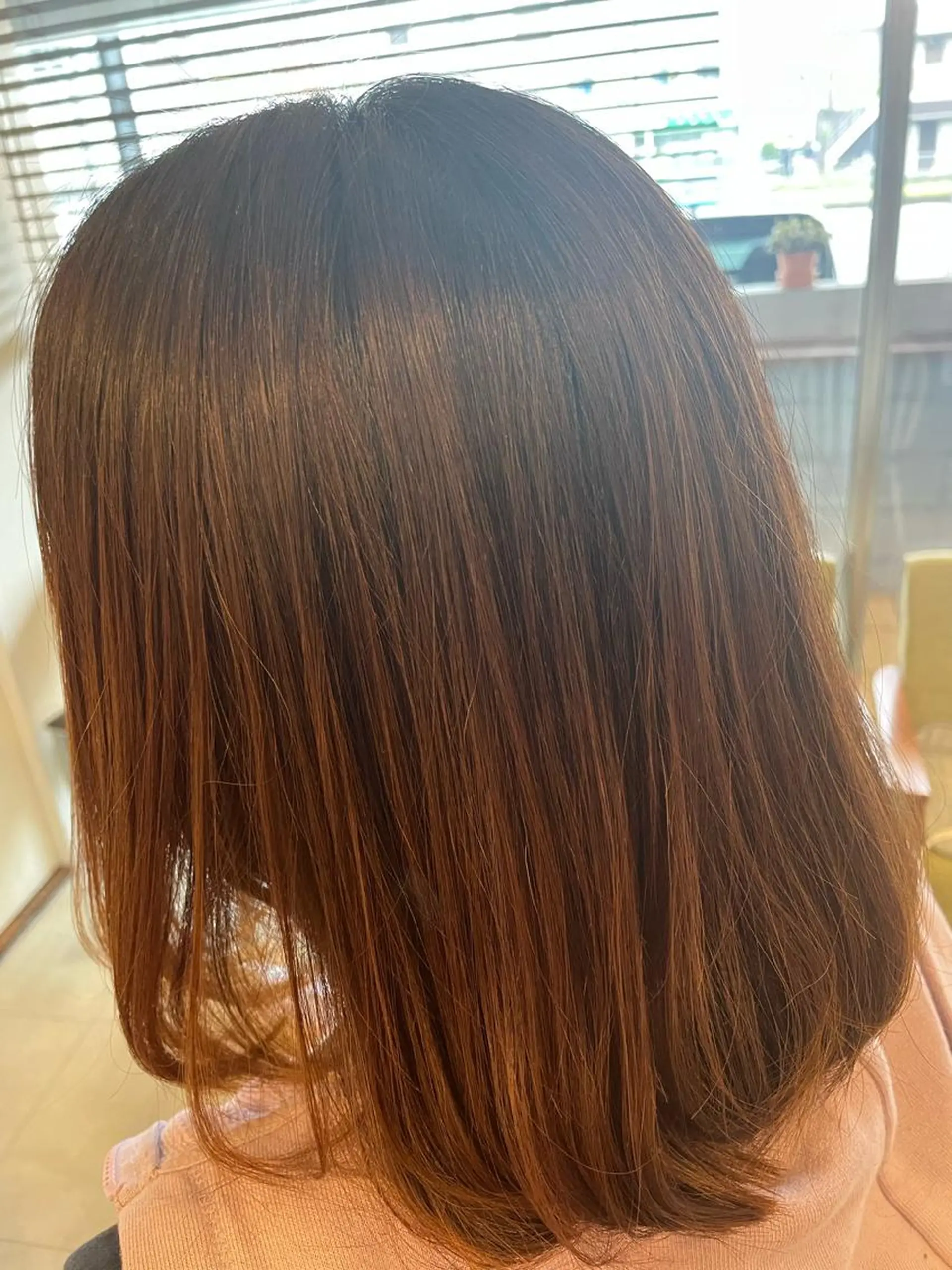 ミディアム 酸性ストレート 美容室 Jフィドルファドル所属・わきた かずなのヘアスタイル