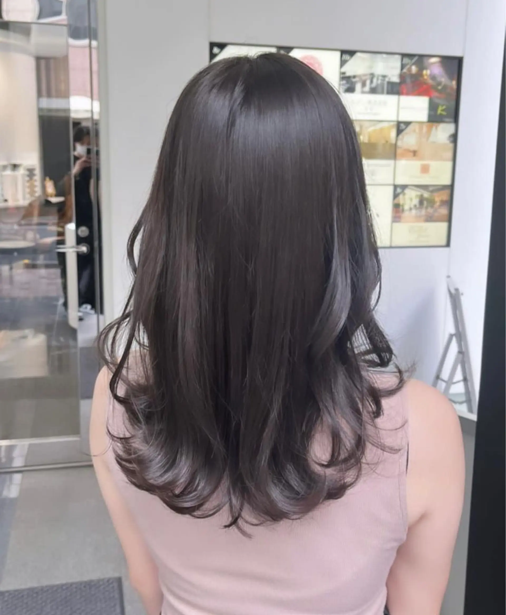 ロング カラー グレージュ ヘアカラー ❤️‍🔥波巻きパー マ❤️‍🔥/大須賀のヘアスタイル