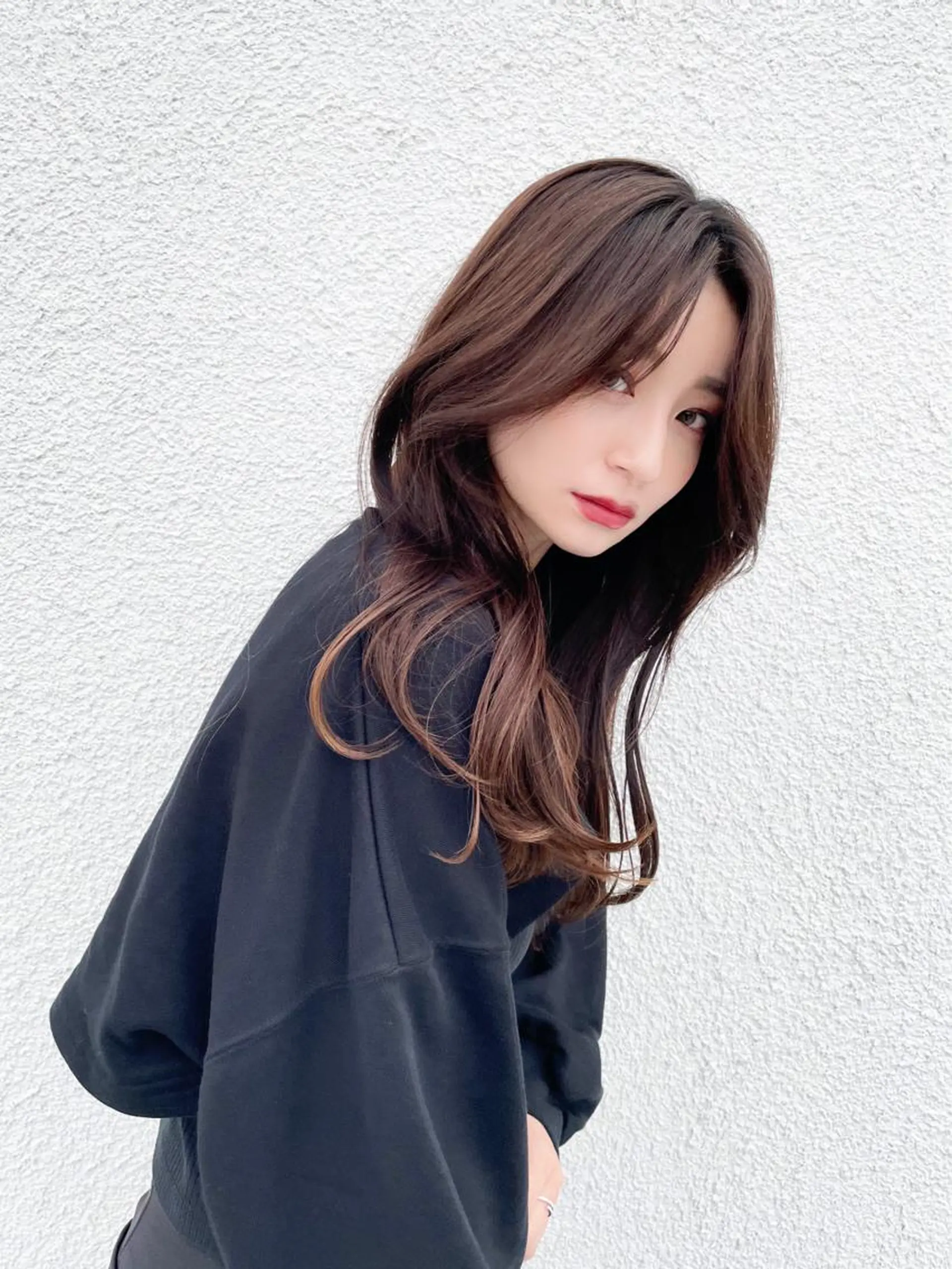 セミロング ワンホンヘア ブリーチなし透明感カ ラー×韓国ヘア♡ヒデのヘアスタイル