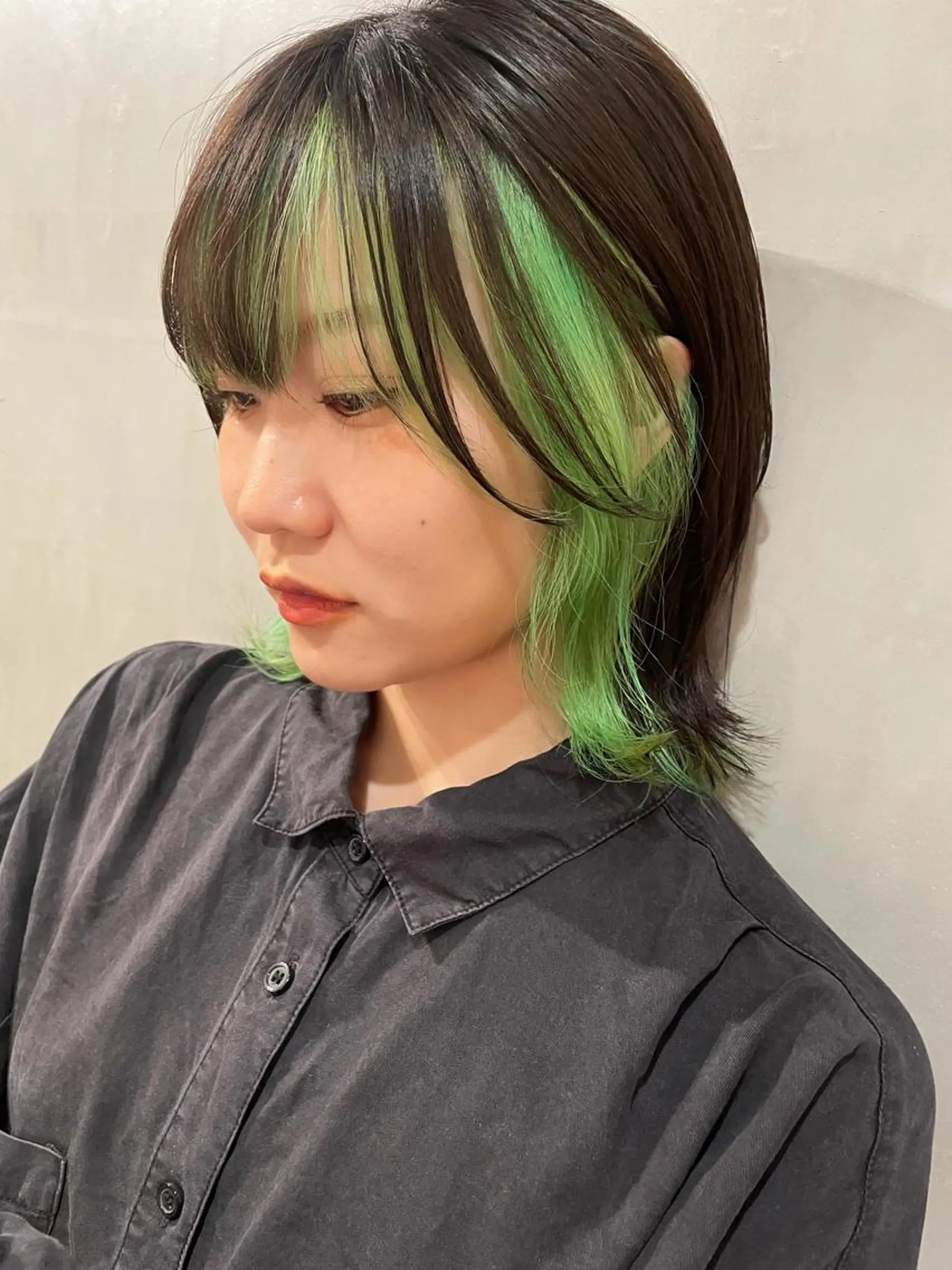 ミディアム カラー ヘアカラー 優 作のヘアスタイル