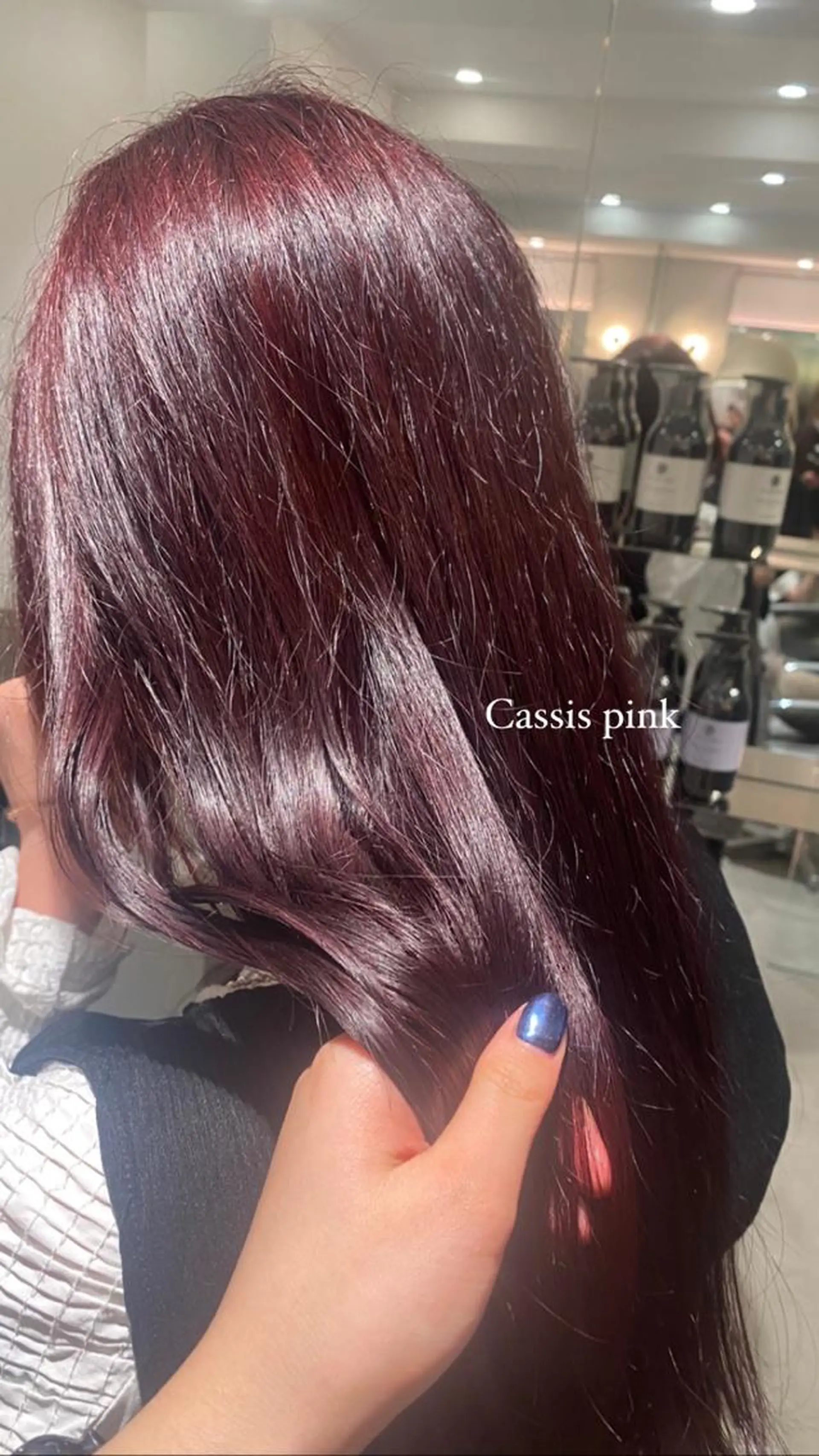 ロング カラー カシス ピンクカラー 透ける艶カラー💎 ミオのヘアスタイル