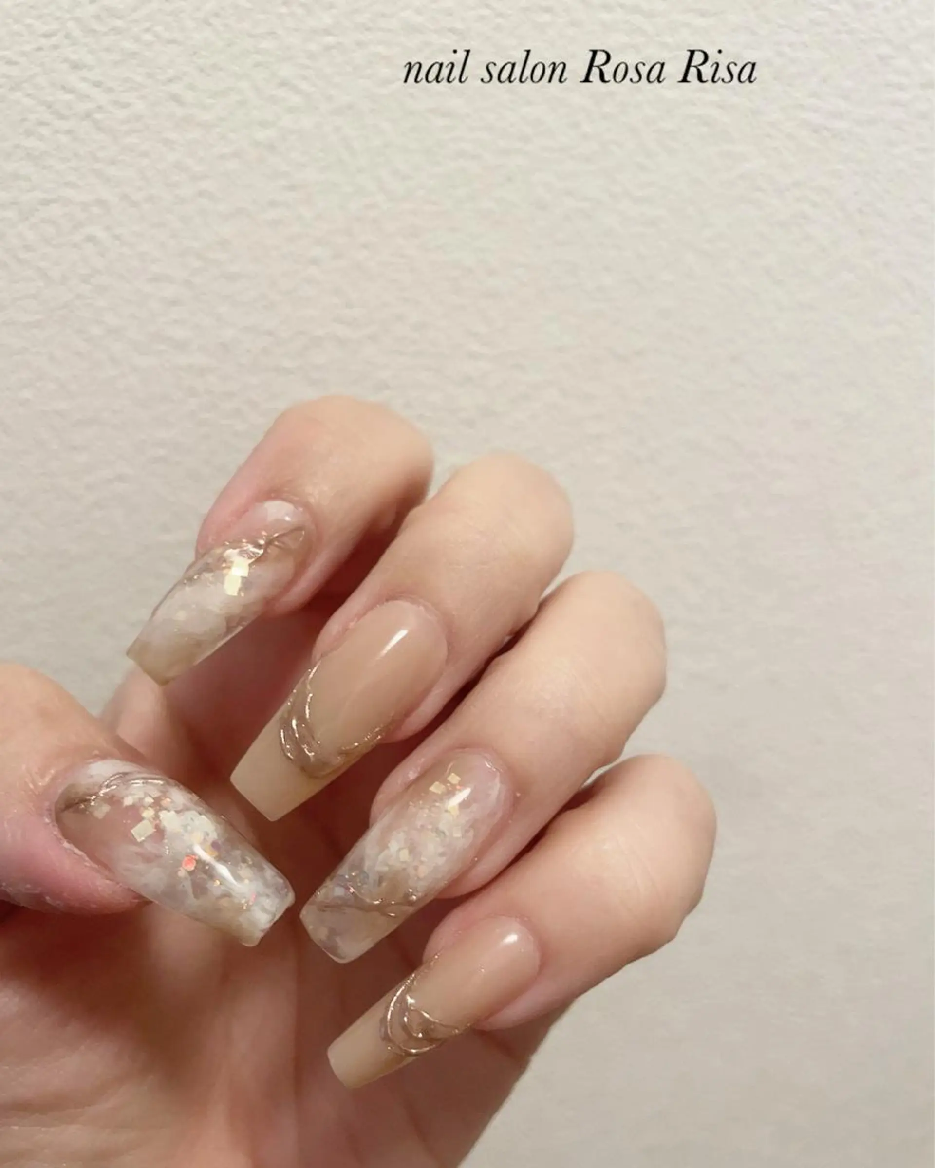 ロング ネイル ニュアンスネイル ハンドネイル ネイルスタジオ シェイクユアハンズのネイルデザイン