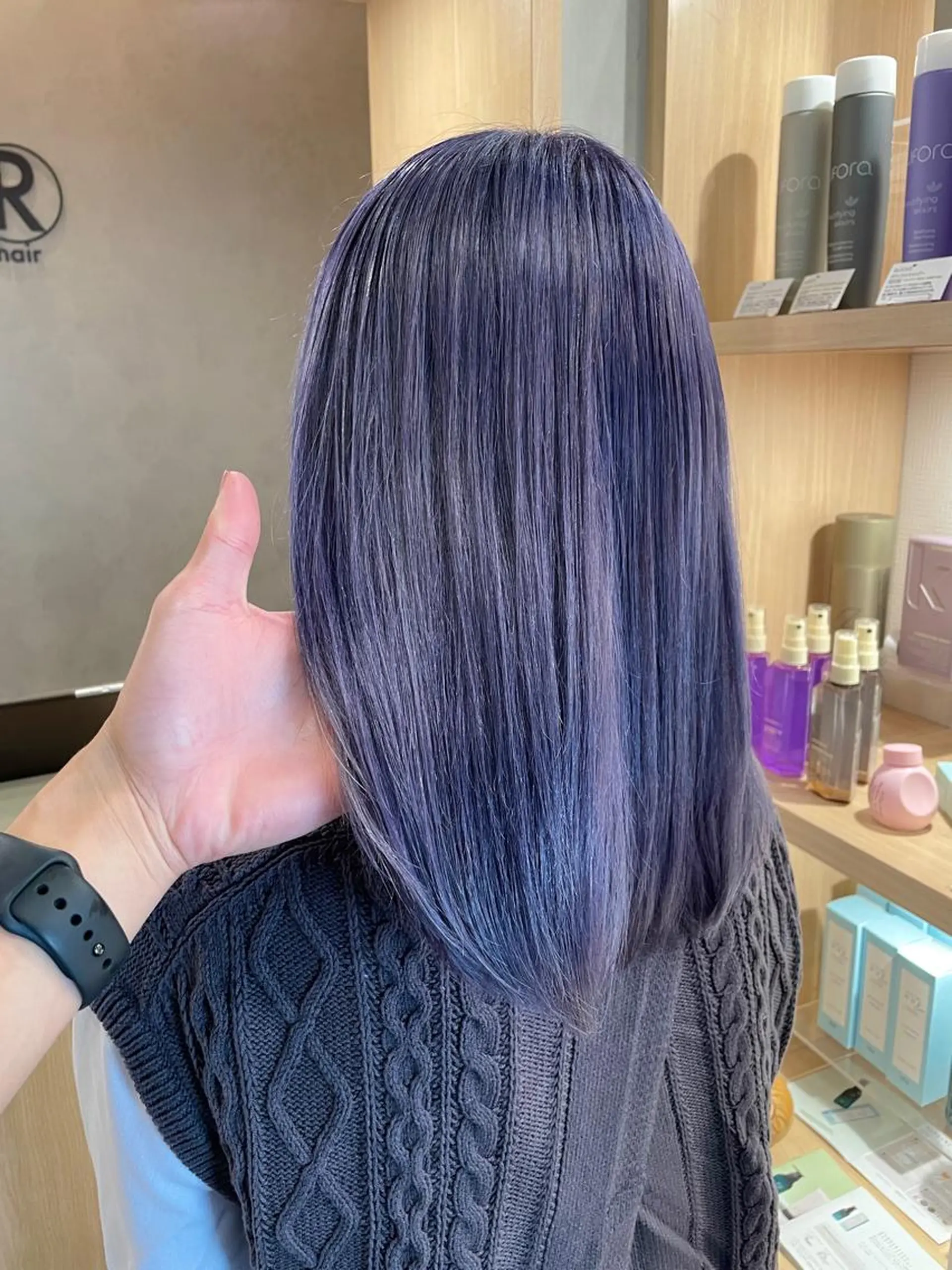 ミディアム カラー ブリーチ ブルーカラー ブルーラベンダー ラベンダーカラー ヘアカラー トリートメント 城　健太郎 💎ハイトーンのヘアスタイル