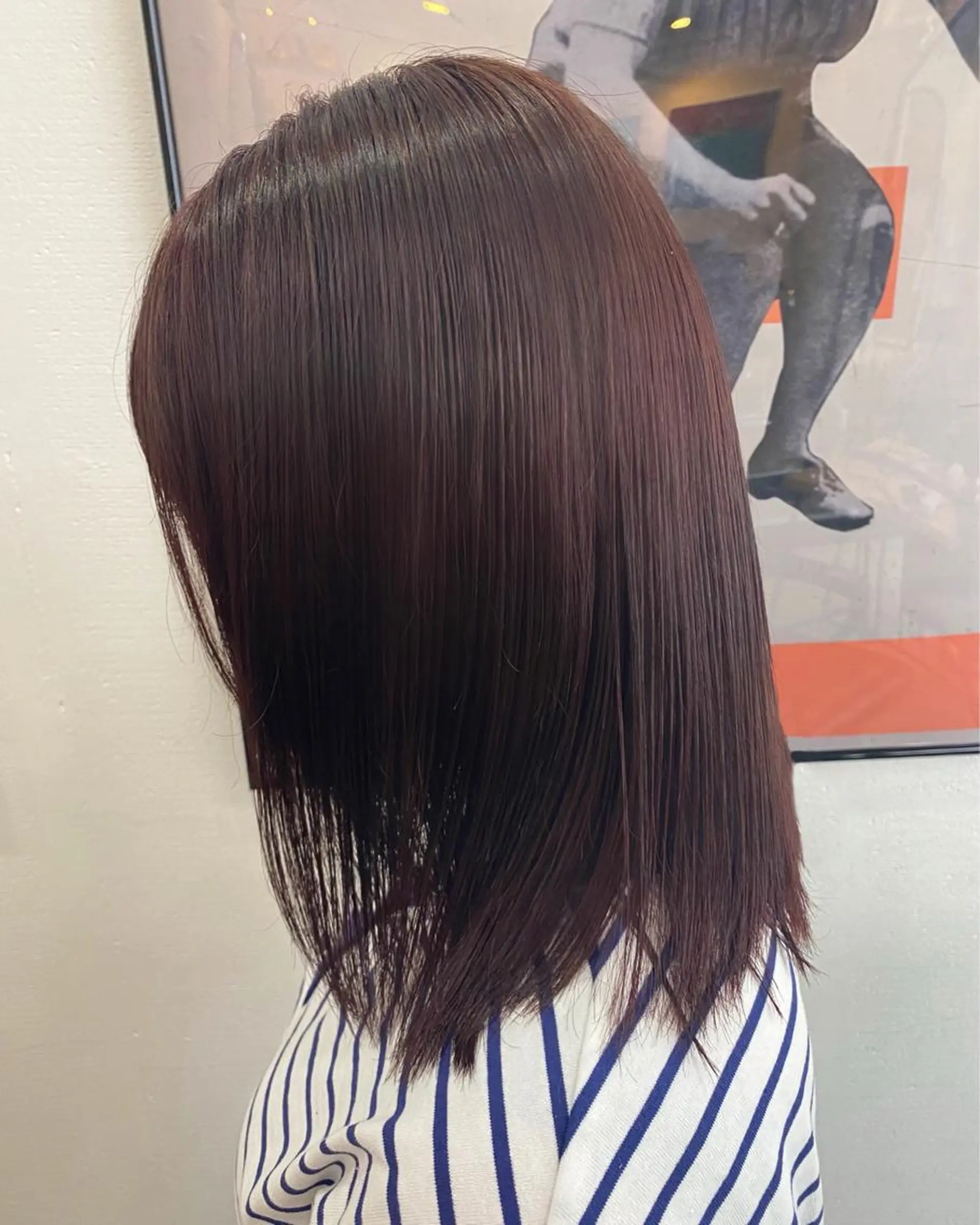 ミディアム カラー ブラウンカラー ピンクカラー レッドカラー レッドブラウン ヘアカラー 暖色カラー/天神/ ヘイマサクラのヘアスタイル
