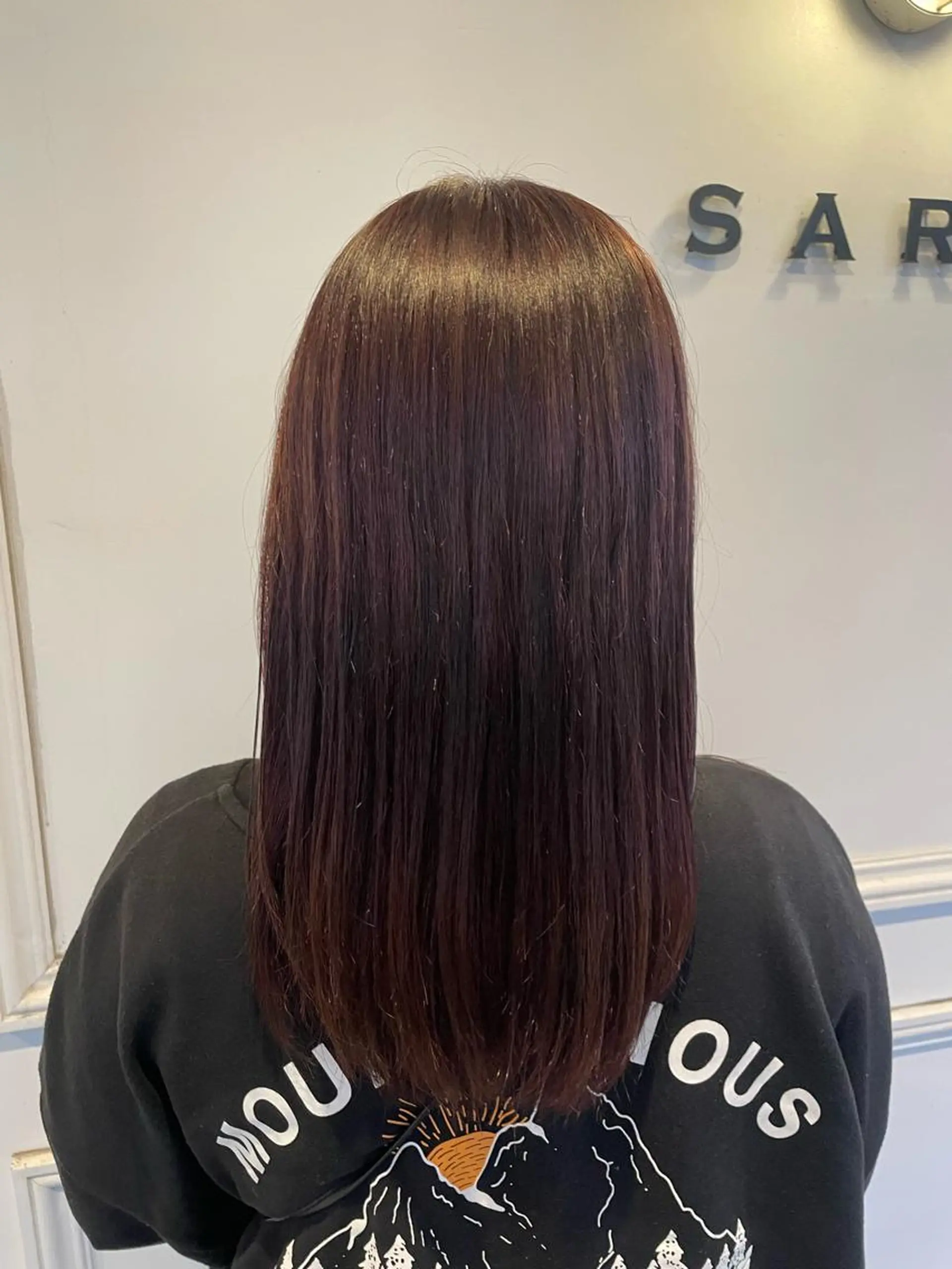 セミロング カラー 長岡 香澄のヘアスタイル