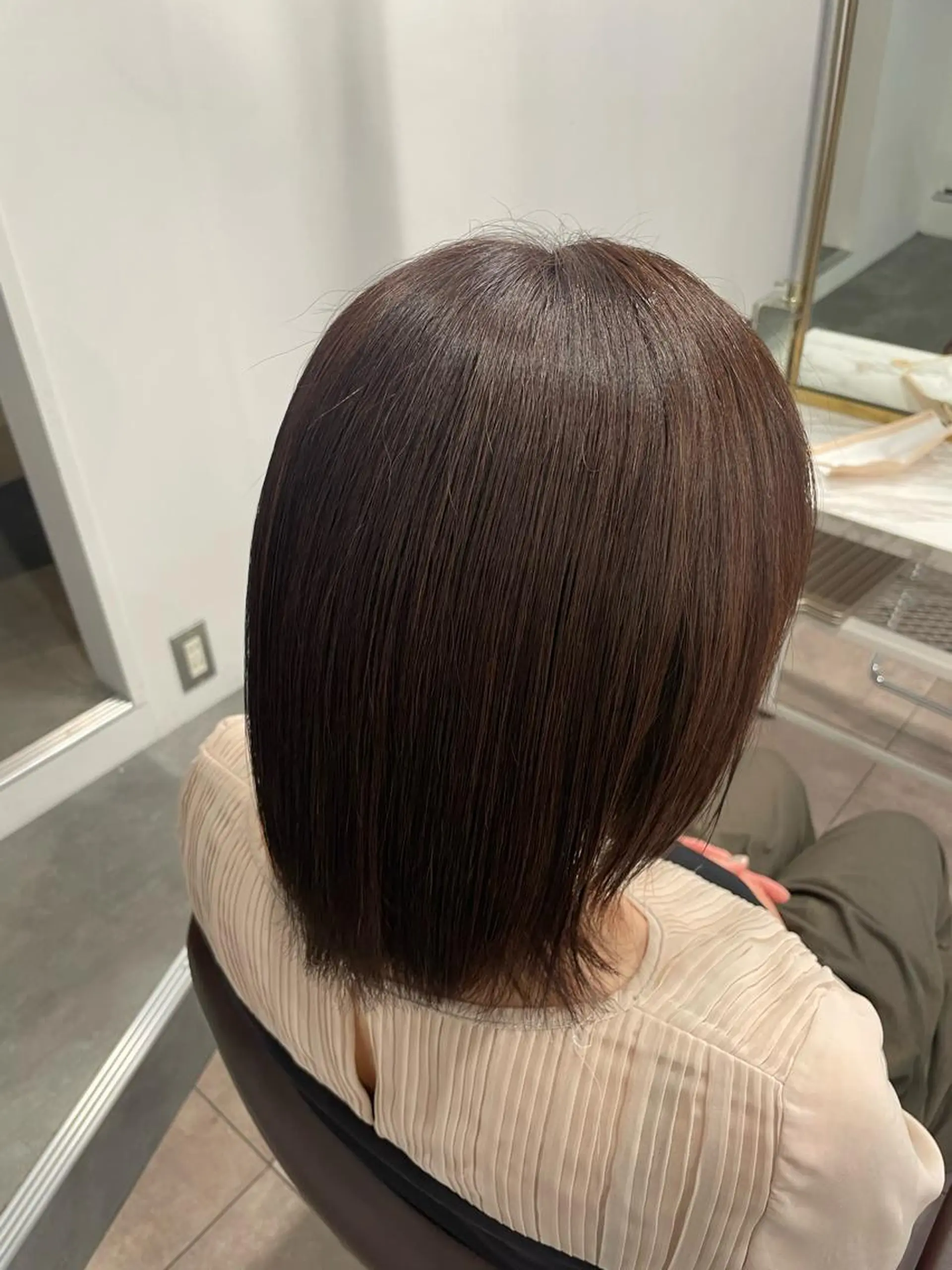 セミロング カラー アディクシーカラー Aujuaソムリエ 💎まな💎のヘアスタイル