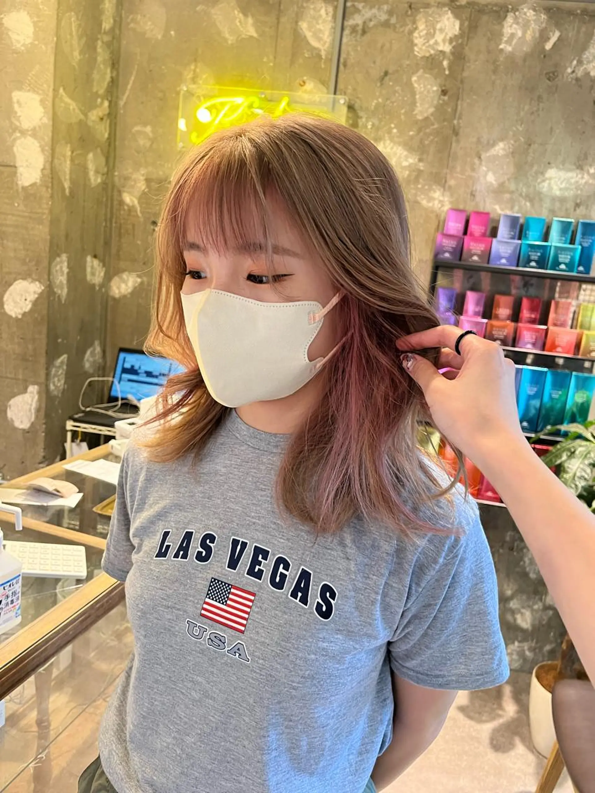 ミディアム ヘアカラー ZEST kalon RINAのヘアスタイル